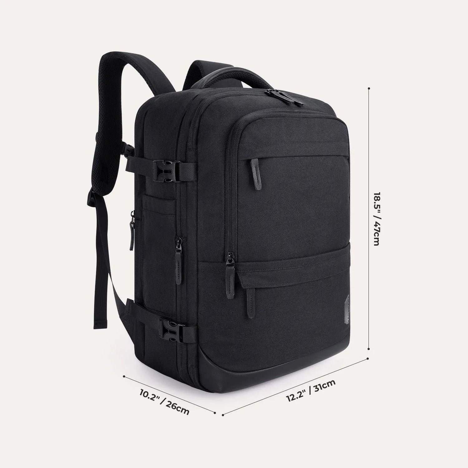 Falco 40L Expandable Airline Approved Carry On Travel Backpack - Waterproof Laptop Backpack for Business Travel, Weekend Trips & Commuting