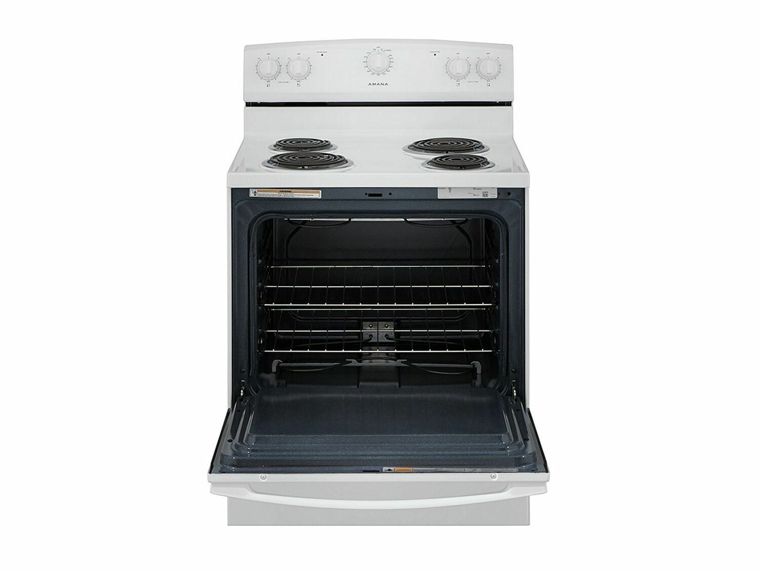 Amana ACR2303MFW 30-Inch Electric Range with Warm Hold Feature - White | Perfect for Home Kitchens & Small Restaurants