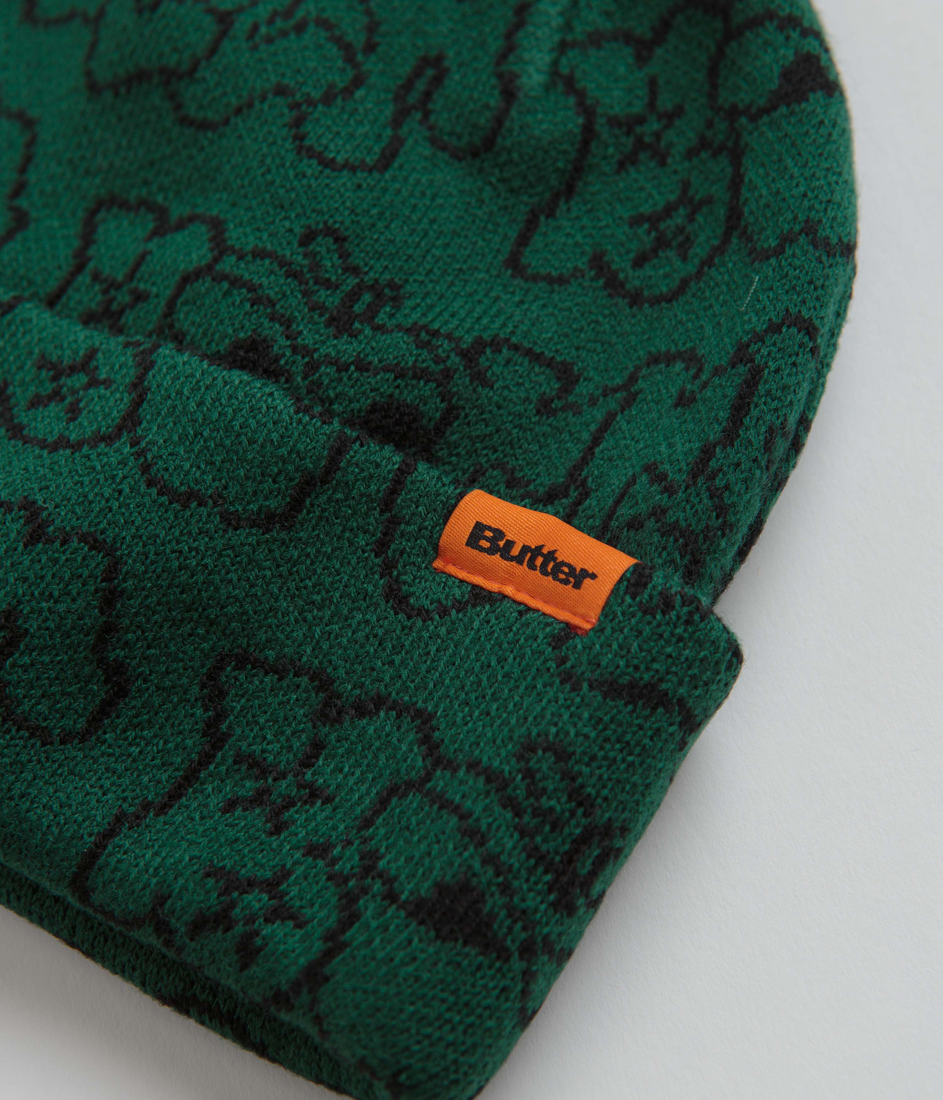 Butter Goods Big Apple Cuff Beanie - Green Winter Hat for Men & Women - Perfect for Cold Weather, Outdoor Activities and Street Style Fashion