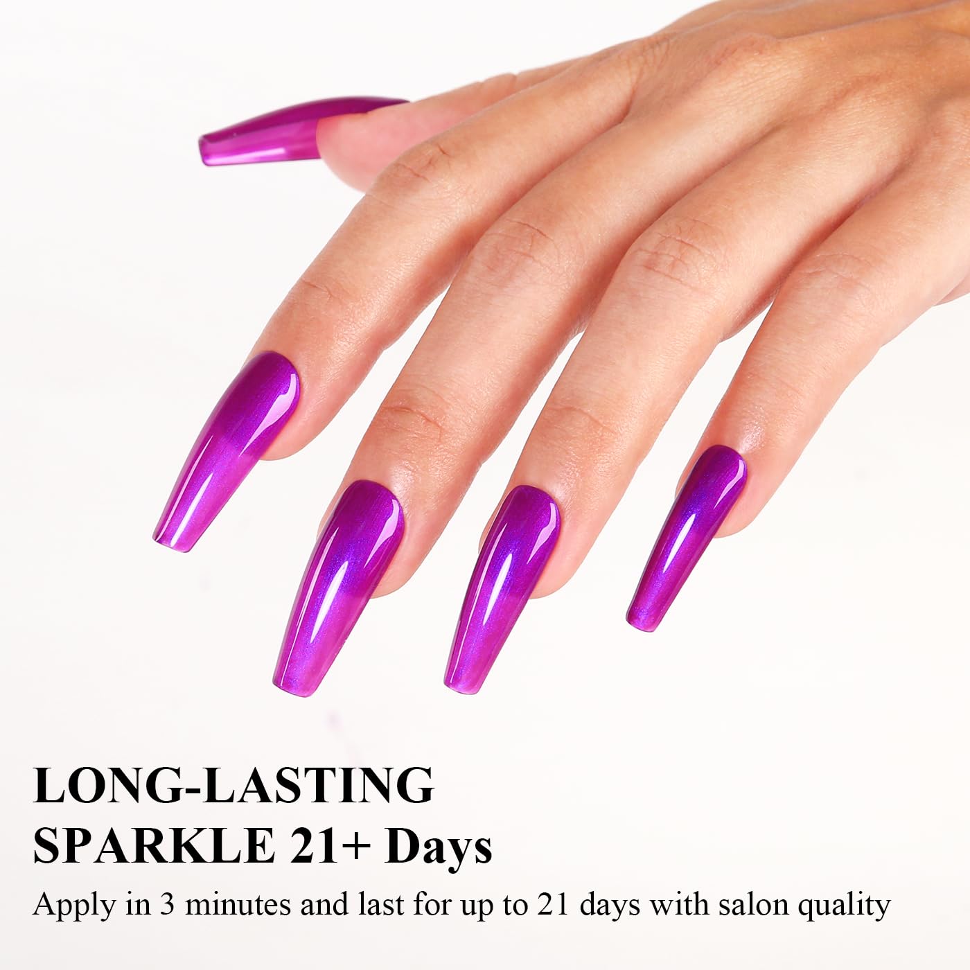 Imtiti Rose Purple Glitter Pearl Gel Nail Polish - Diamond Shimmer UV LED Soak Off Manicure Kit (10ml) for Autumn Winter Nails | Perfect for Salon, Home Use & Special Occasions