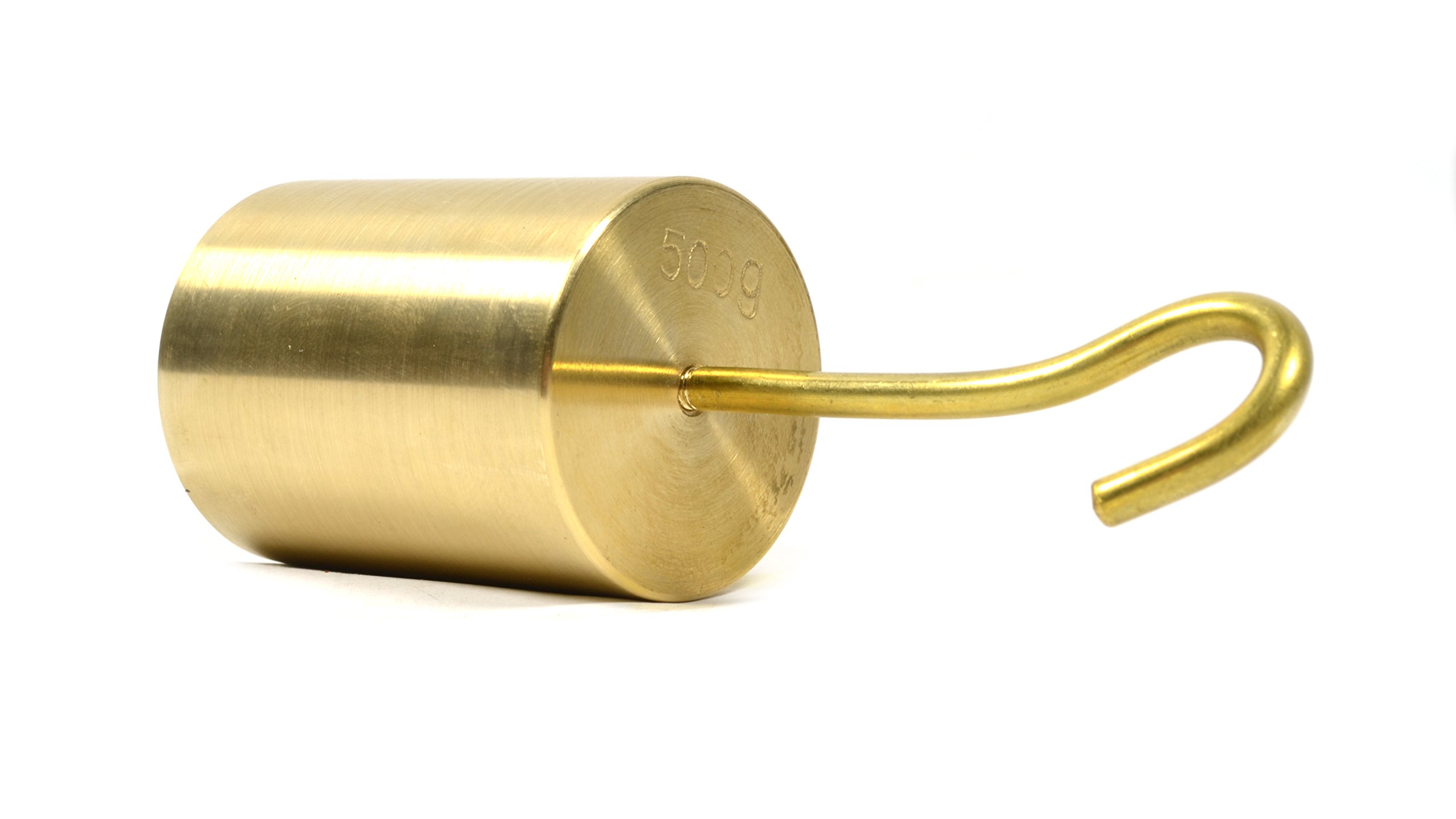 Eisco Labs 500g Brass Hooked Weights for Physics Experiments - Perfect for Classroom Labs & Science Education