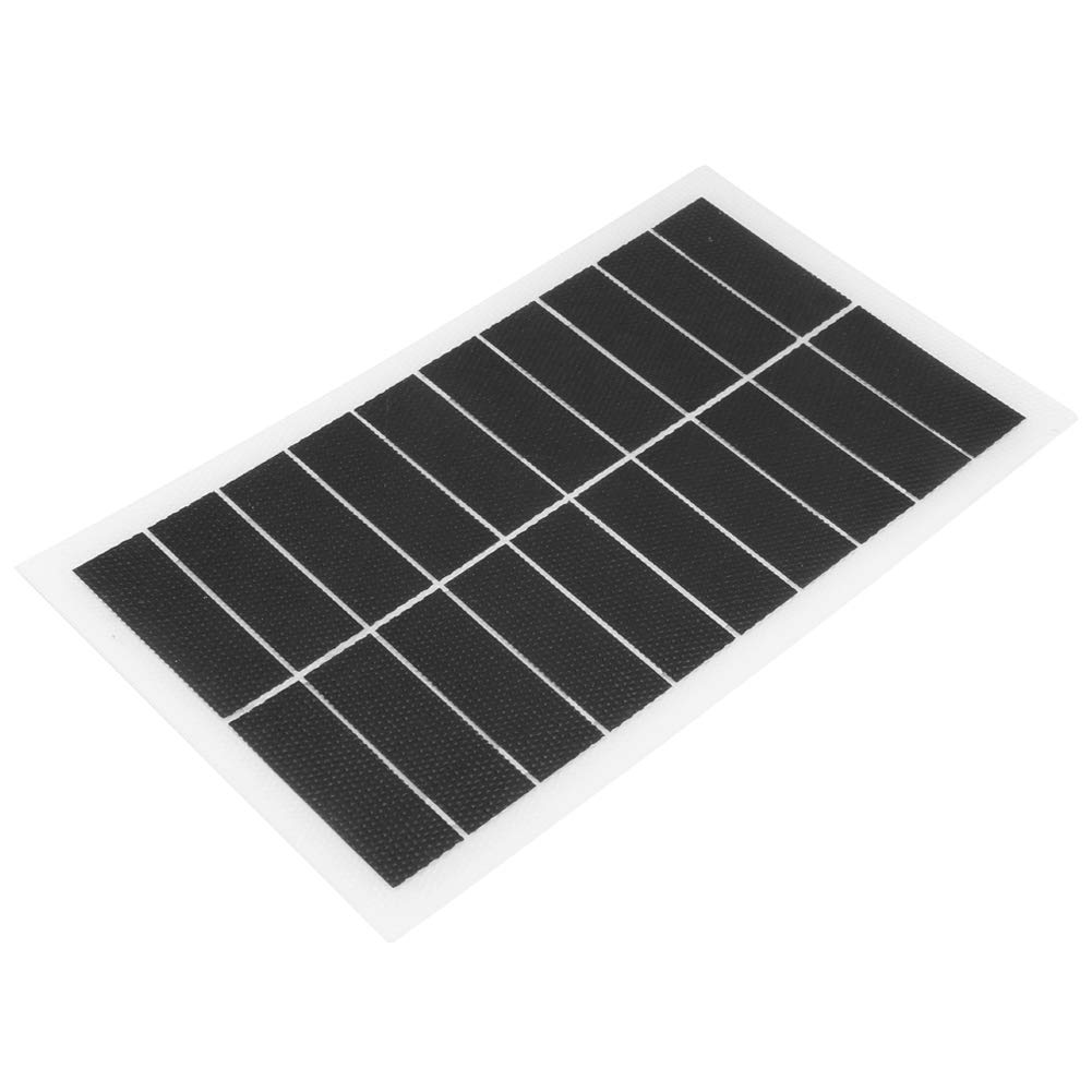 7W 10V Lightweight Solar Panel - Compact ETFE Solar Cell Module, Semi-Flexible Solar Power Panel for RV, Boat, Camping & Outdoor Power Supply