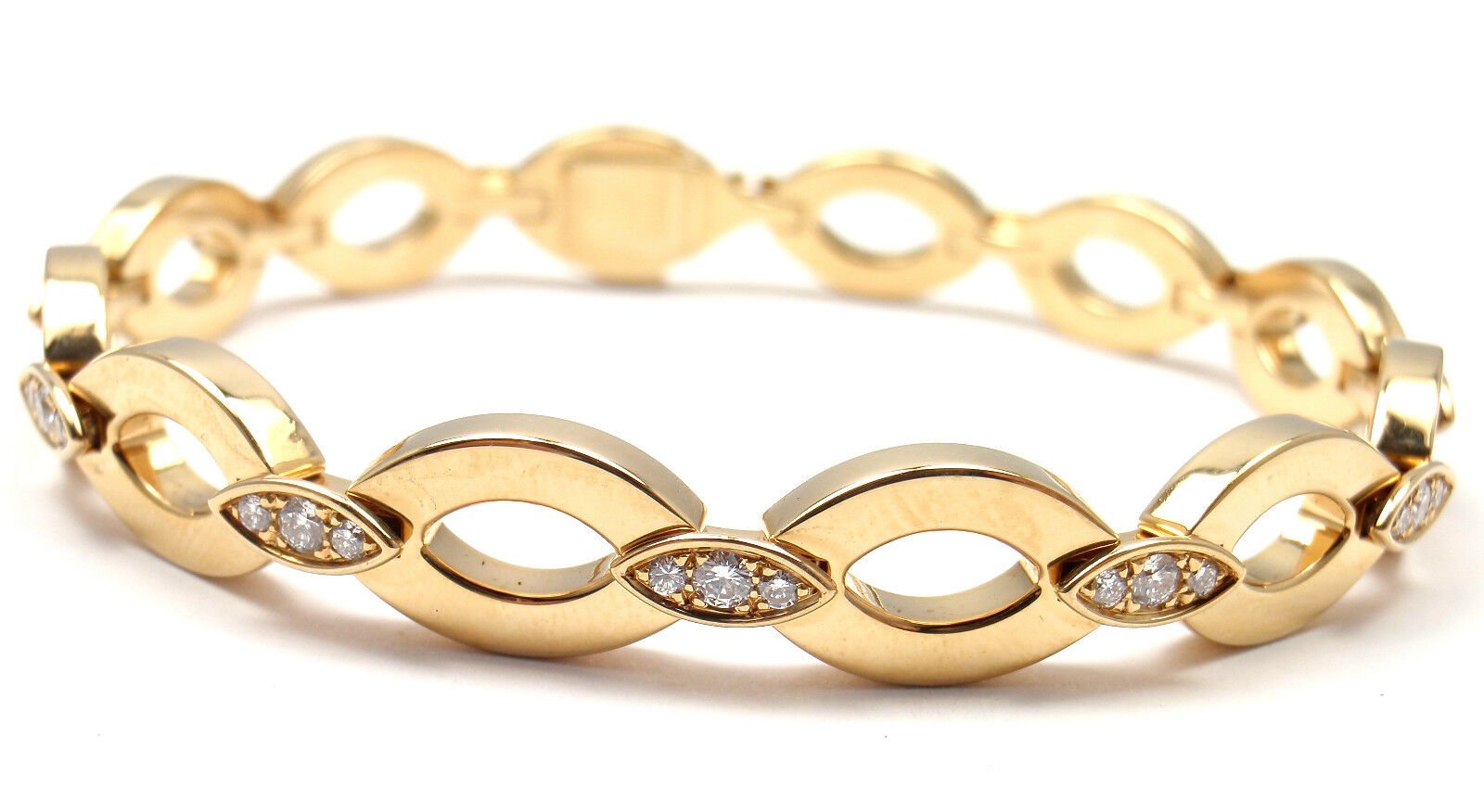 Authentic Cartier 18K Yellow Gold Diamond Diadea Link Bracelet - Luxury Jewelry for Women, Perfect for Weddings, Anniversaries & Special Occasions