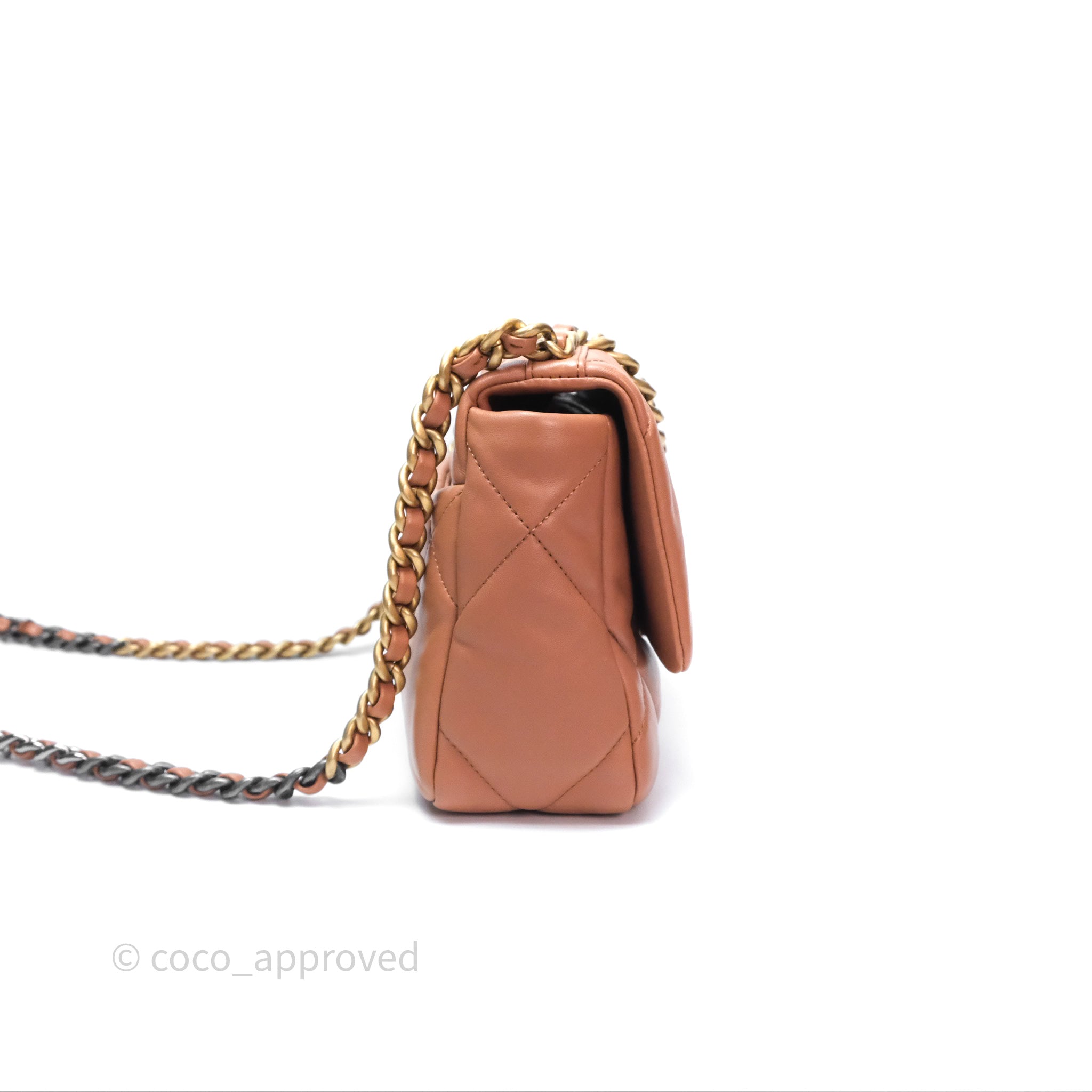 Chanel 19 Small Handbag in Caramel with Mixed Hardware - Luxury Shoulder Bag for Women, Perfect for Date Night & Special Occasions