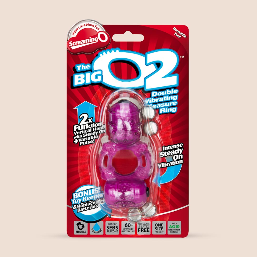 Screaming O Big O 2 Dual Bullet Vibrating Cock Ring for Men - Enhance Pleasure & Performance, Couples Adult Toy for Intimate Moments