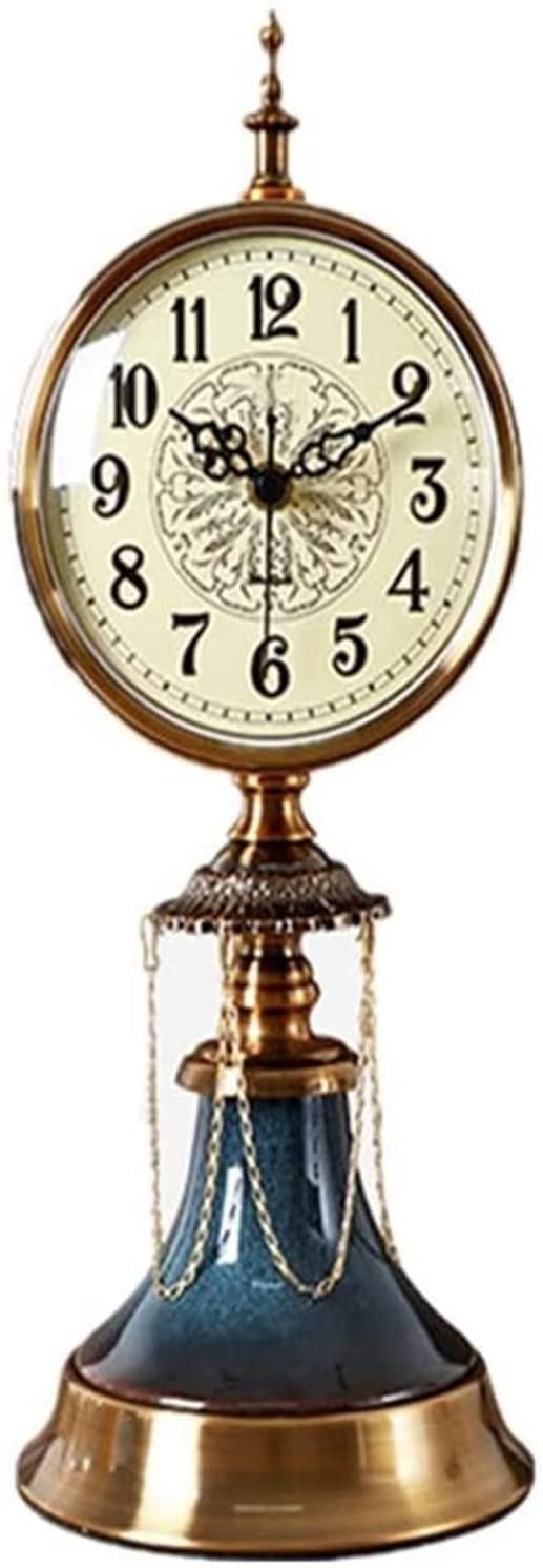 Blue 16cm Table Clock - Stylish Desktop & Living Room Clock for Home Office, Fireplace Mantel Decor - Perfect Gift for Housewarming, Birthday & Christmas (Elegant Home Decoration Accessory)