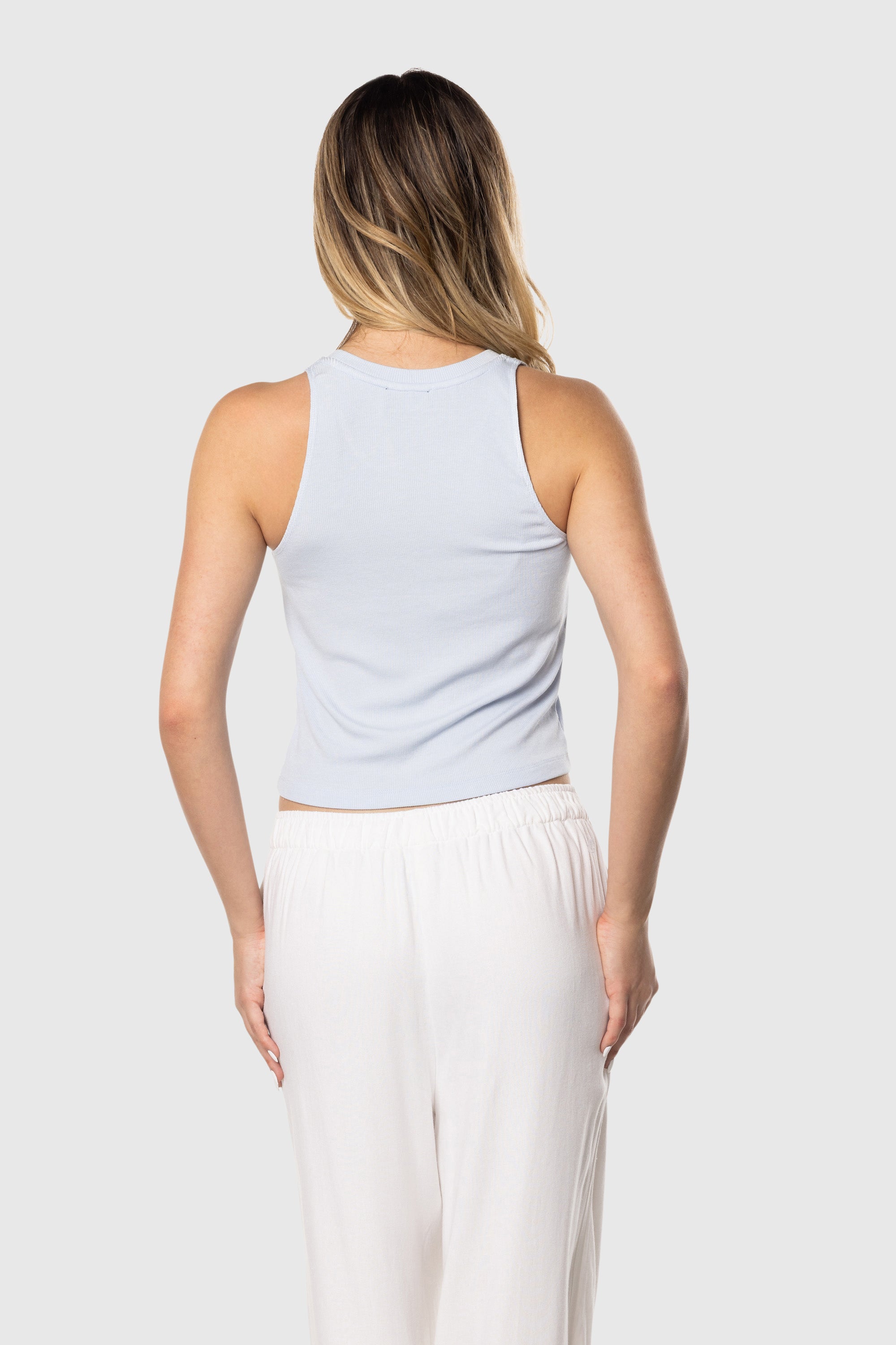 Ribbed Tank Top for Women - Soft Apricot Color, Stretchy & Comfortable - Perfect for Casual Wear, Gym, and Summer Outfits