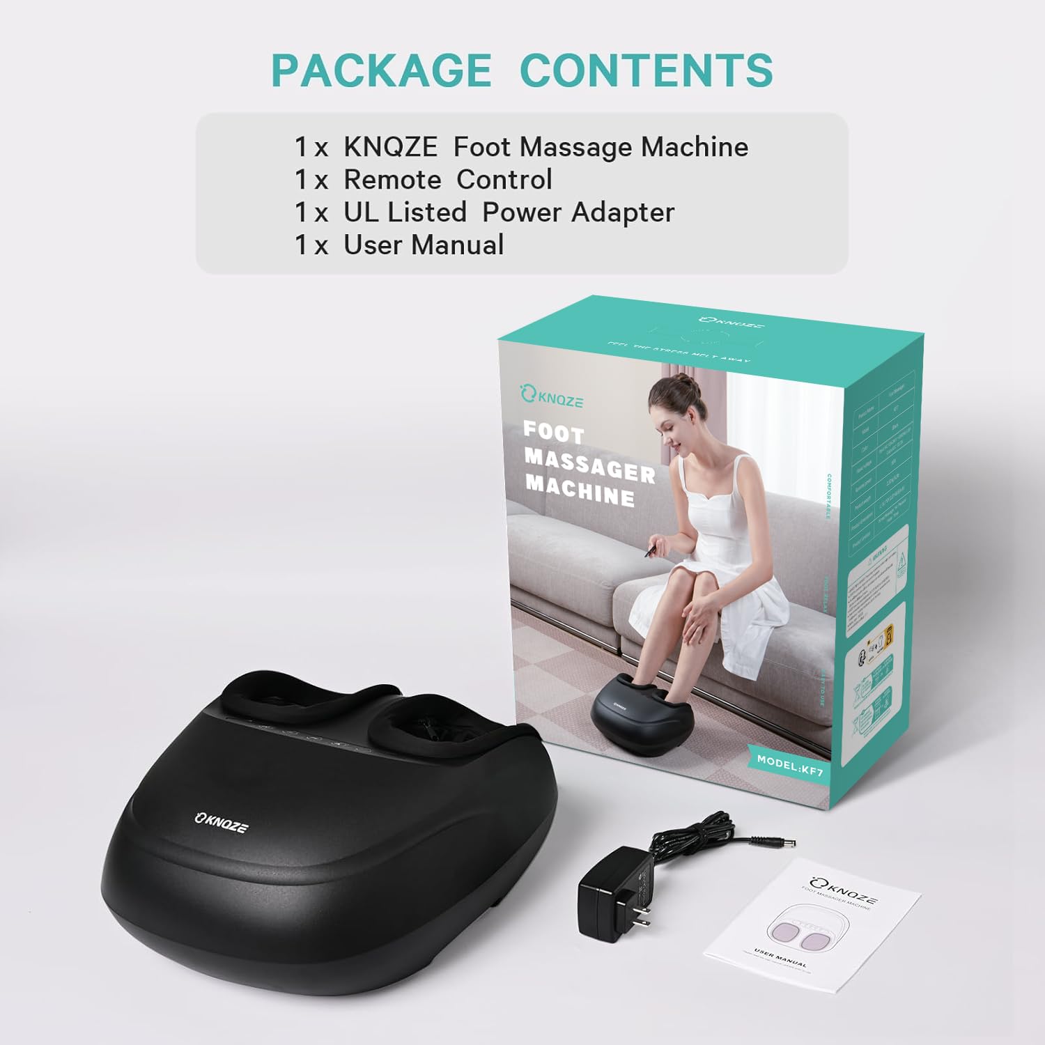 Electric Shiatsu Foot Massager with Heat - Deep Kneading for Plantar Fasciitis Pain Relief - 6 Massage Modes - Perfect Gift for Men & Women - Home, Office, Spa Relaxation Therapy