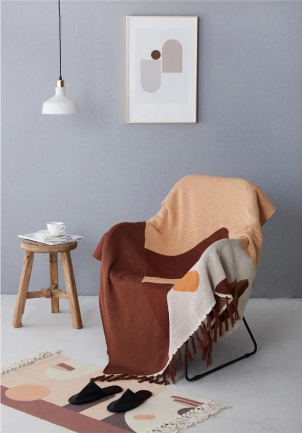 Bohemian Aden Tapestry Throw Blanket - Soft Woven Cotton Decorative Bedspread for Bedroom, Couch & Outdoor Picnics - Lightweight Cozy Throw for Sofa, Dorm & Camping