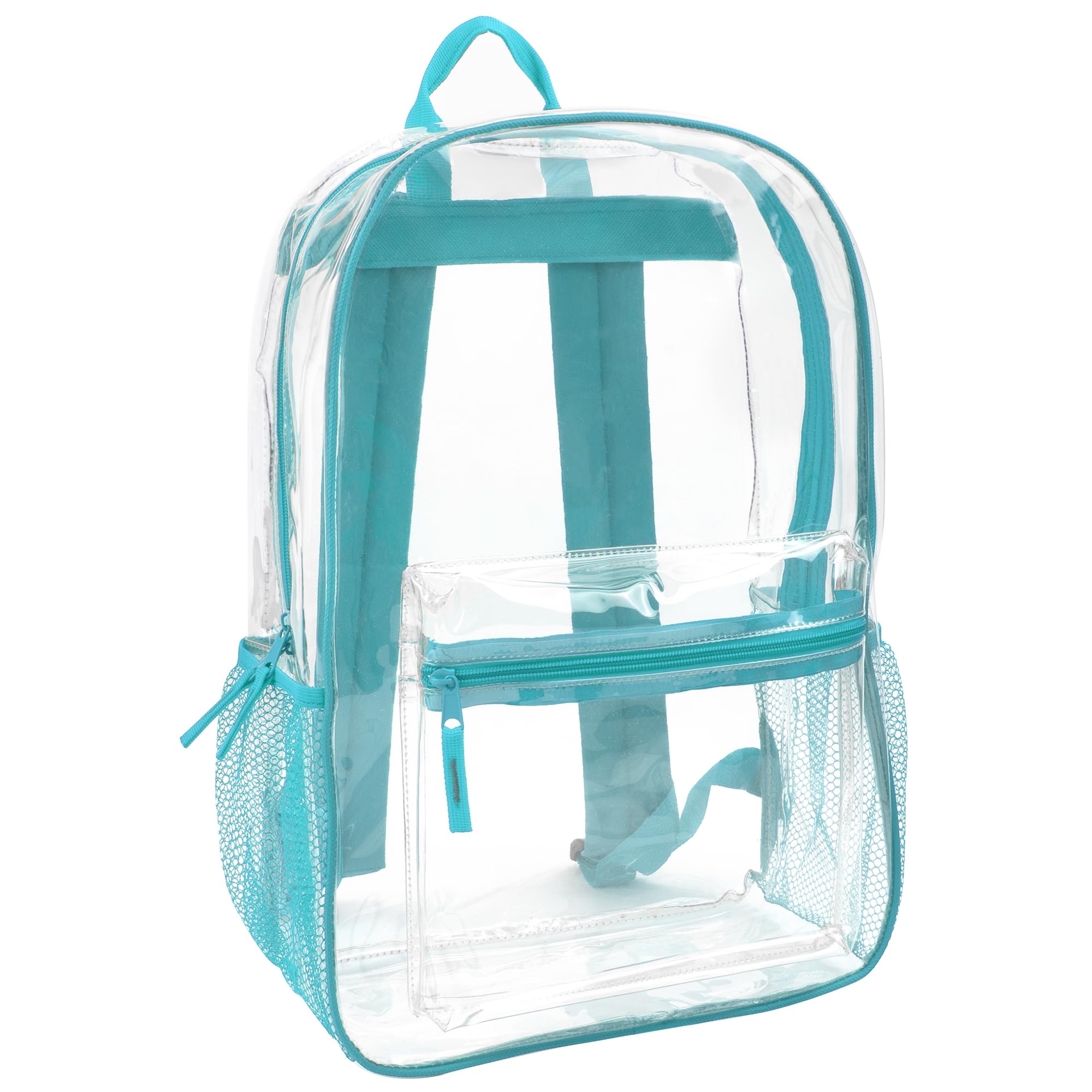 Trail Maker Heavy Duty Clear Backpack with Padded Straps & Side Pockets for Kids - School, Stadium Approved Backpack for Boys & Girls - Perfect for School, Concerts, Sports Events & Travel