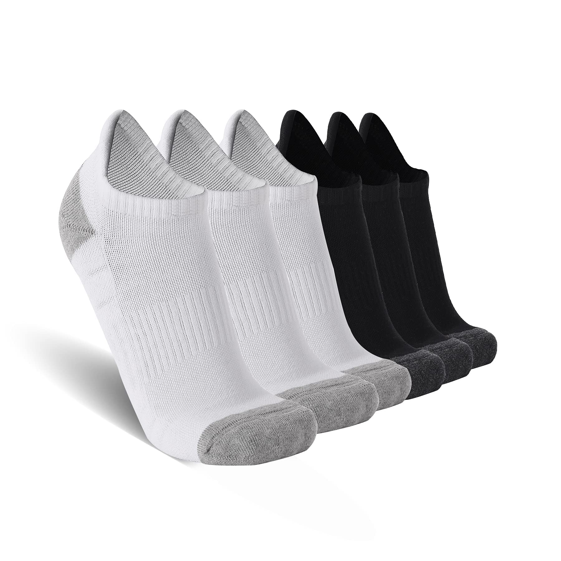 **L04AYABY Men's Athletic Low Cut Ankle Socks - 6 Pairs Breathable Compression Running Socks with Cushion Support - Perfect for Jogging, Gym & Daily Wear**