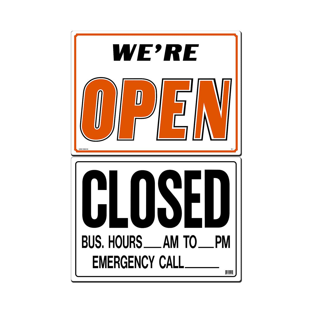 Open/Closed Business Sign - 21 x 15 Inches - Double Sided Store Hours Sign for Retail Shops, Restaurants & Small Businesses - Perfect for Doors, Windows & Counters