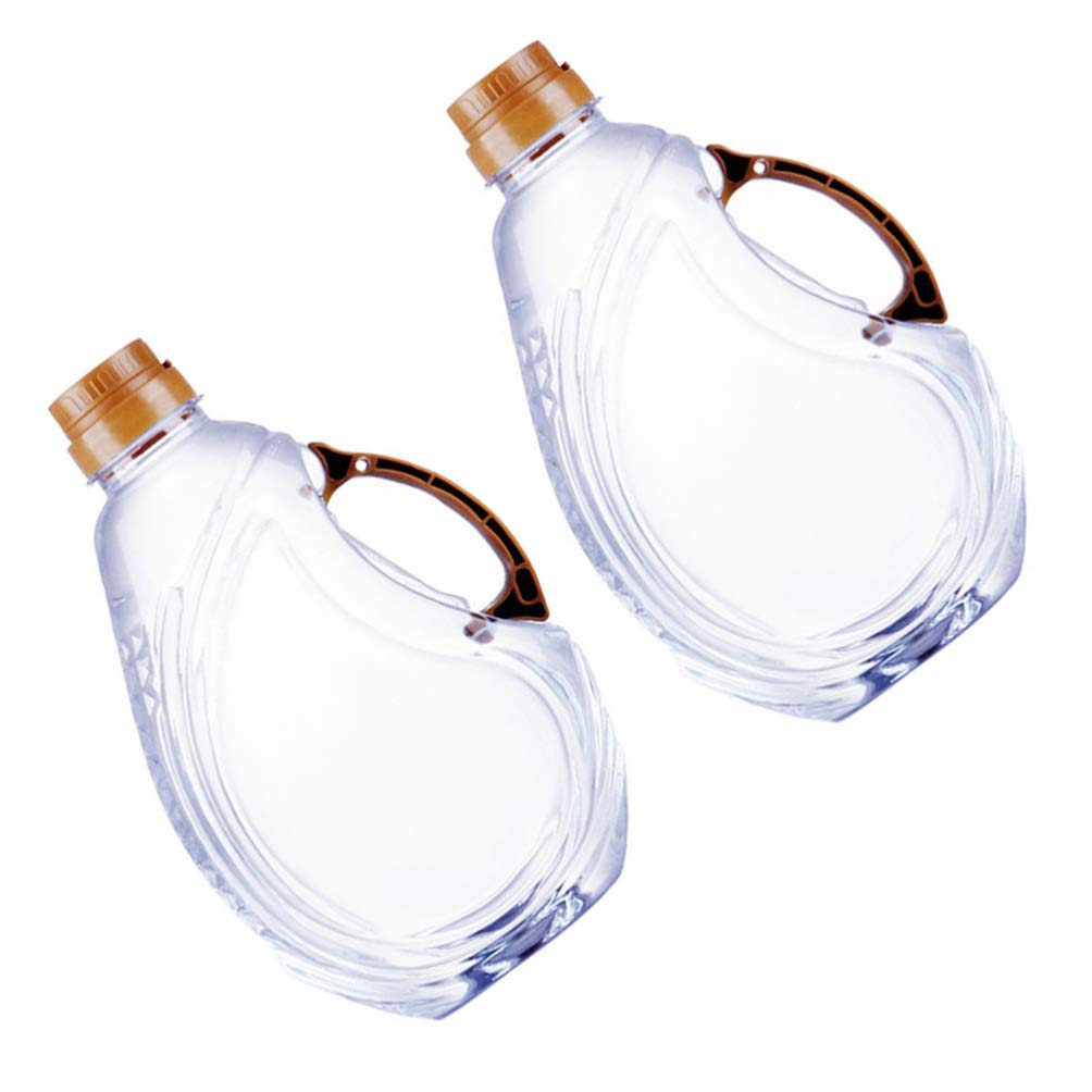 Hemoton 2-Pack Glass Oil Dispenser Bottles - 16oz Clear Kitchen Oil Containers for Olive, Cooking & Salad Oils | Food Grade Leak-Proof Design | Perfect for Countertop, Dining Table & Cooking Stations