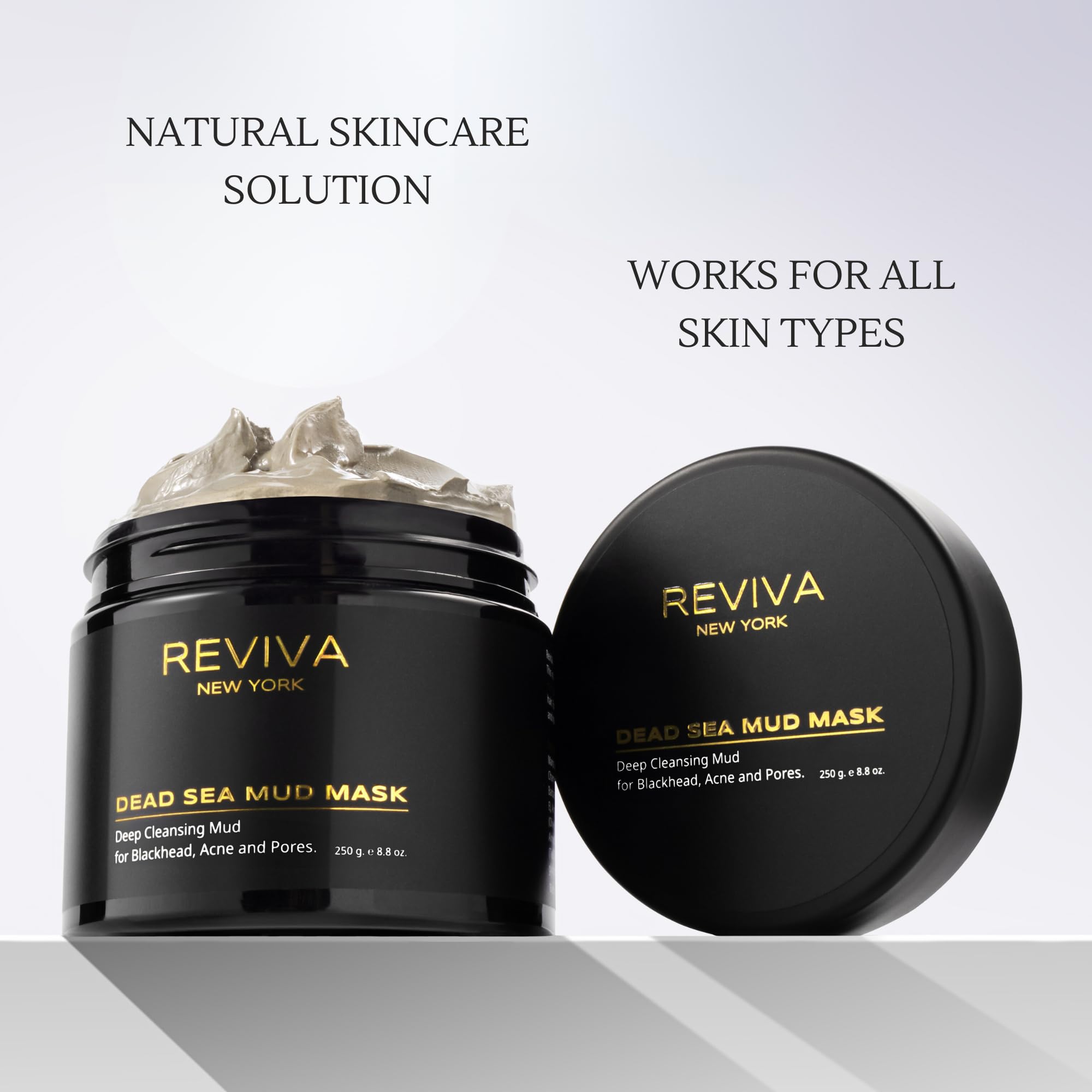Organic Dead Sea Mud Mask for Face & Body - Deep Cleansing Clay Mask for Blackhead Removal, Acne Treatment & Pore Minimizing - Natural Skincare for Men & Women - Perfect for Spa Days & At-Home Facial Treatments