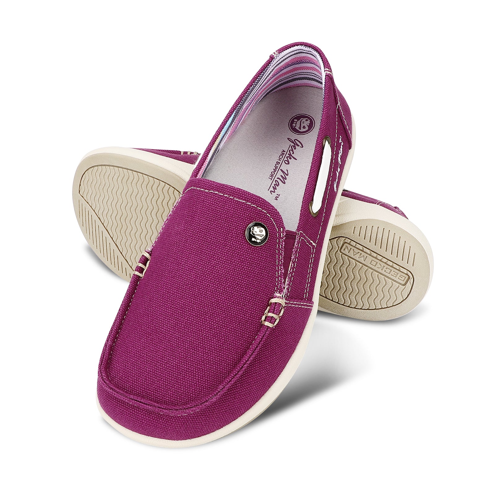 Women's Comfortable Canvas Loafer Shoes - Casual Slip-On Flats for Walking, Work & Travel - Breathable & Lightweight Everyday Shoes