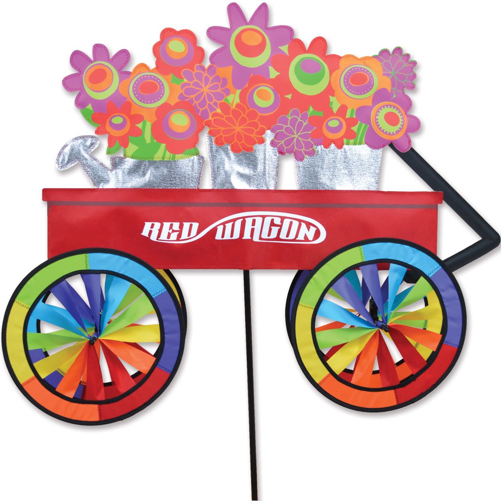 Premier Kites 27 Inch Red Wagon Spinner - Best Outdoor Kite for Kids & Adults - Perfect for Beach, Park, and Backyard Fun