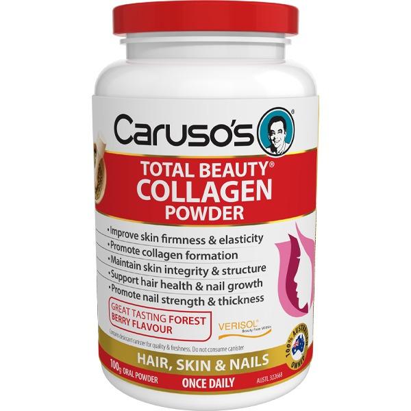 Caruso's Total Collagen Supplement for Skin, Hair & Joint Support - Anti-Aging & Hydration Boost - Perfect for Daily Wellness Routine & Active Lifestyle