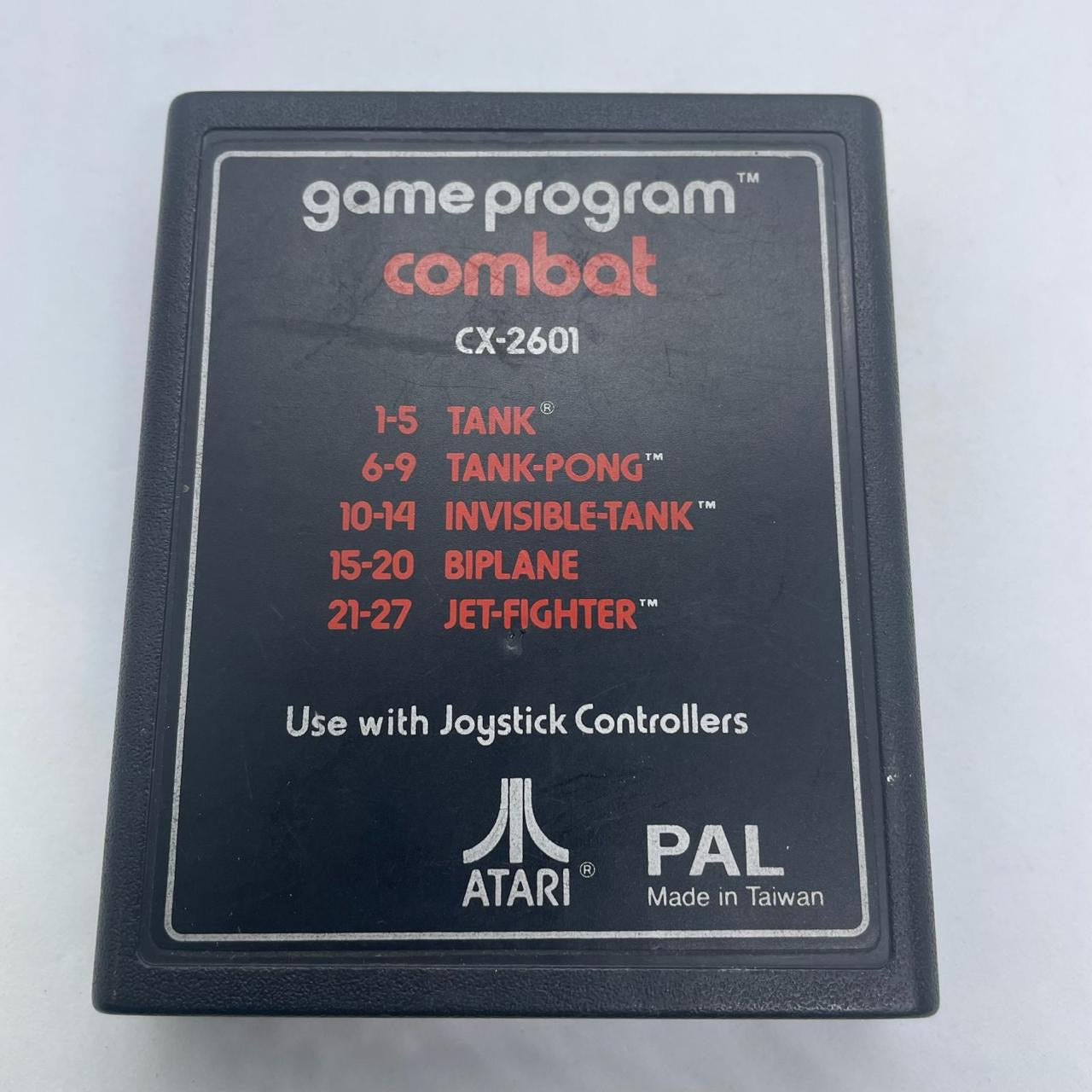 Original Atari 2600 Combat Game Cartridge - PAL Version | Classic Retro Gaming Console | Perfect for Collectors & Vintage Arcade Enthusiasts