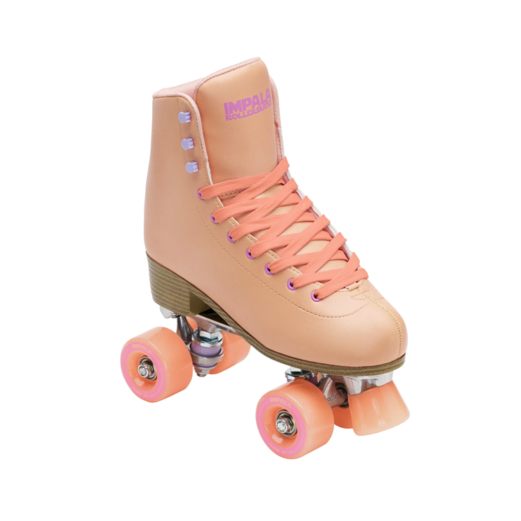 IMPALA APRICOT Roller Skates for Women - Comfortable & Stylish Quad Skates for Outdoor & Indoor Skating, Rink, Fitness, and Fun