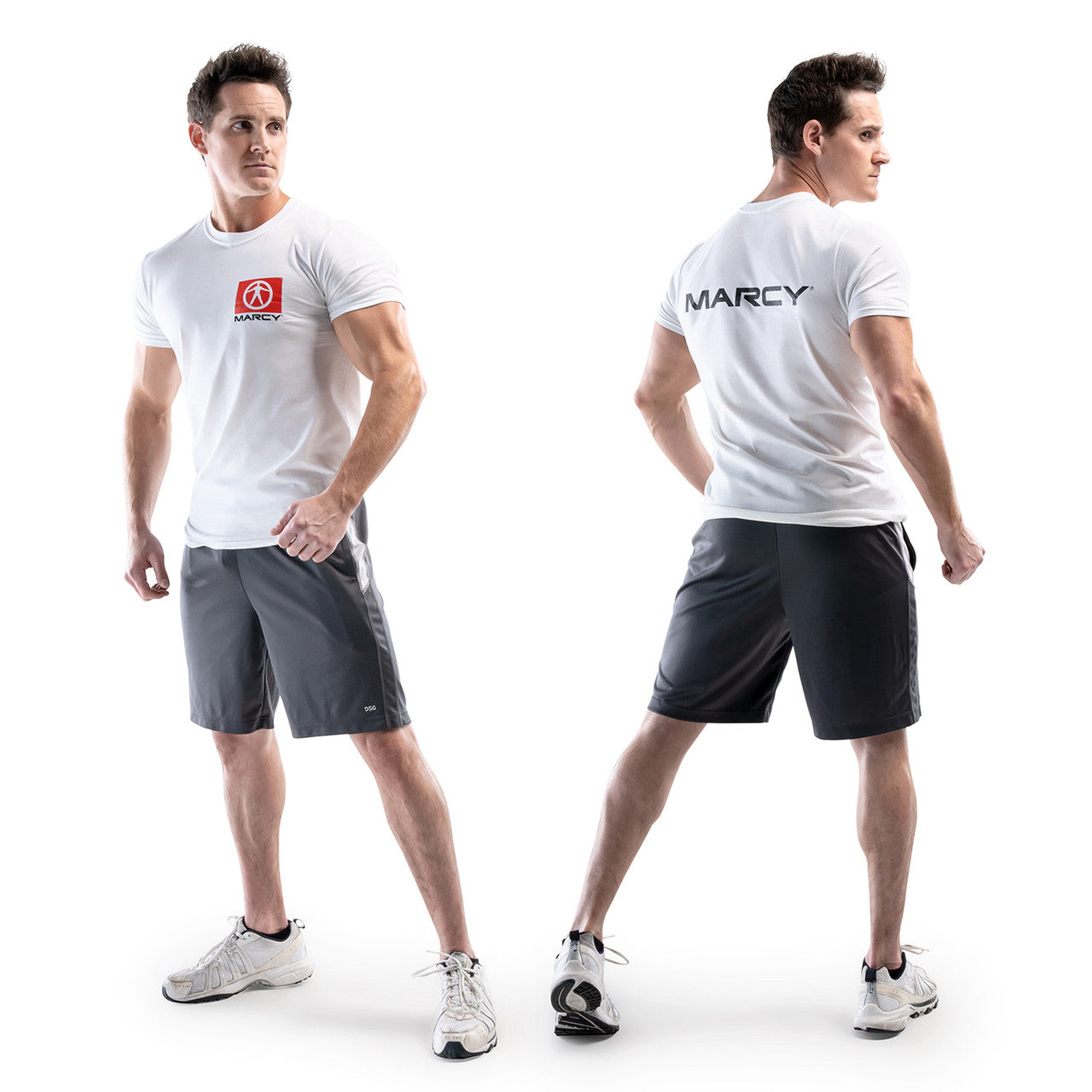 Marcy Box Logo T-Shirt for Men & Women - Premium Cotton White Tee - Casual Streetwear & Everyday Wear