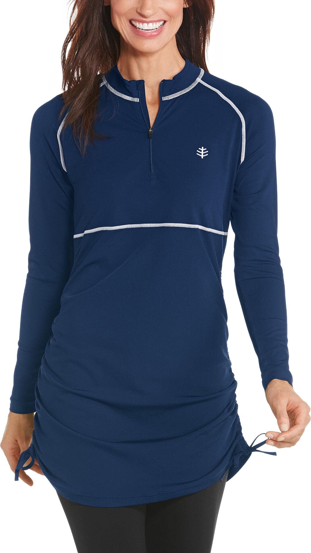 Coolibar UPF 50+ Women's Sun Protective Swim Shirt - Long Sleeve Rash Guard for Swimming, Beach & Outdoor Water Activities