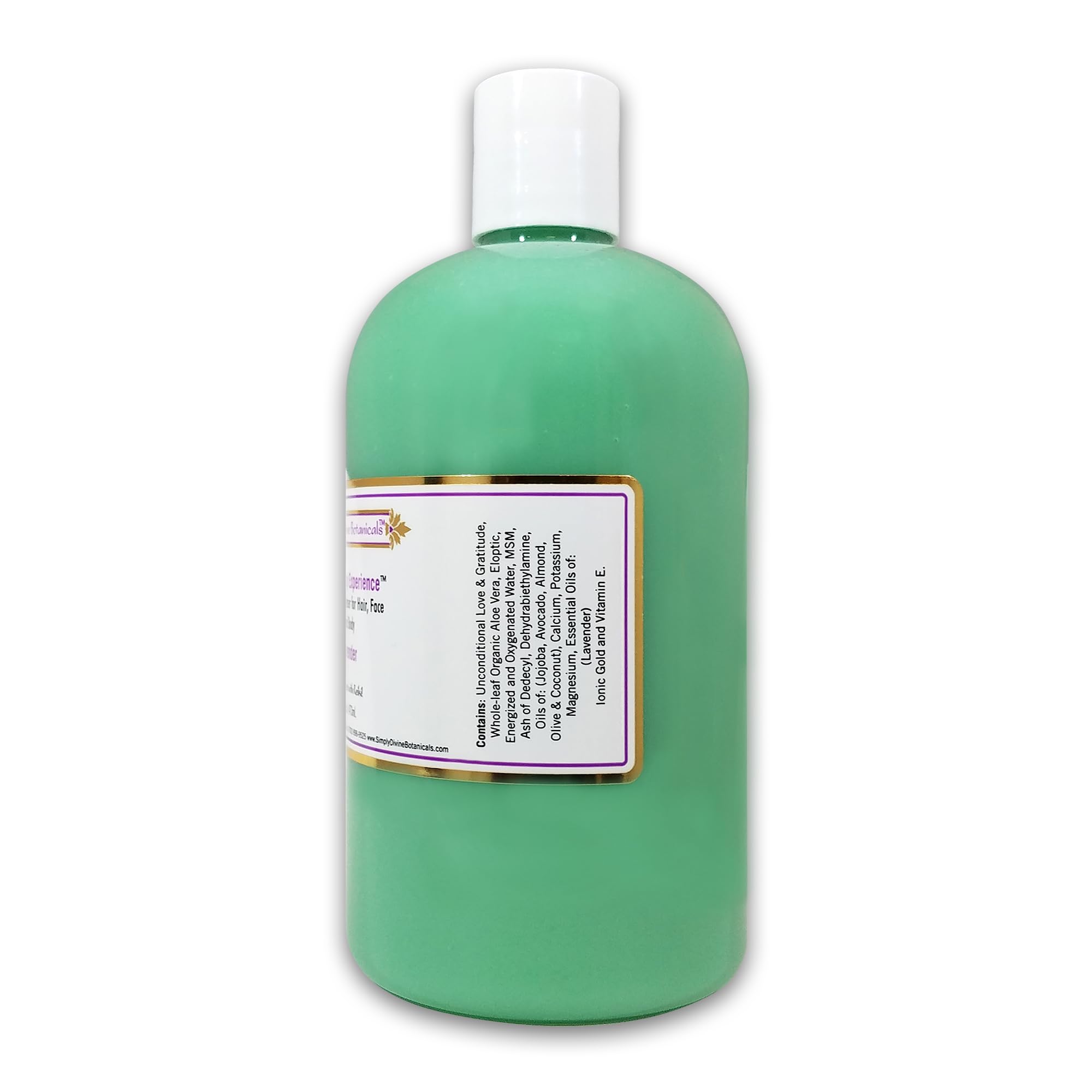 Simply Divine Botanicals All-Natural Foaming Cleanser for Body, Face & Hair - 16 oz Lavender Scent | Gentle Hydrating Wash for Sensitive Skin, Daily Shower & Travel Use