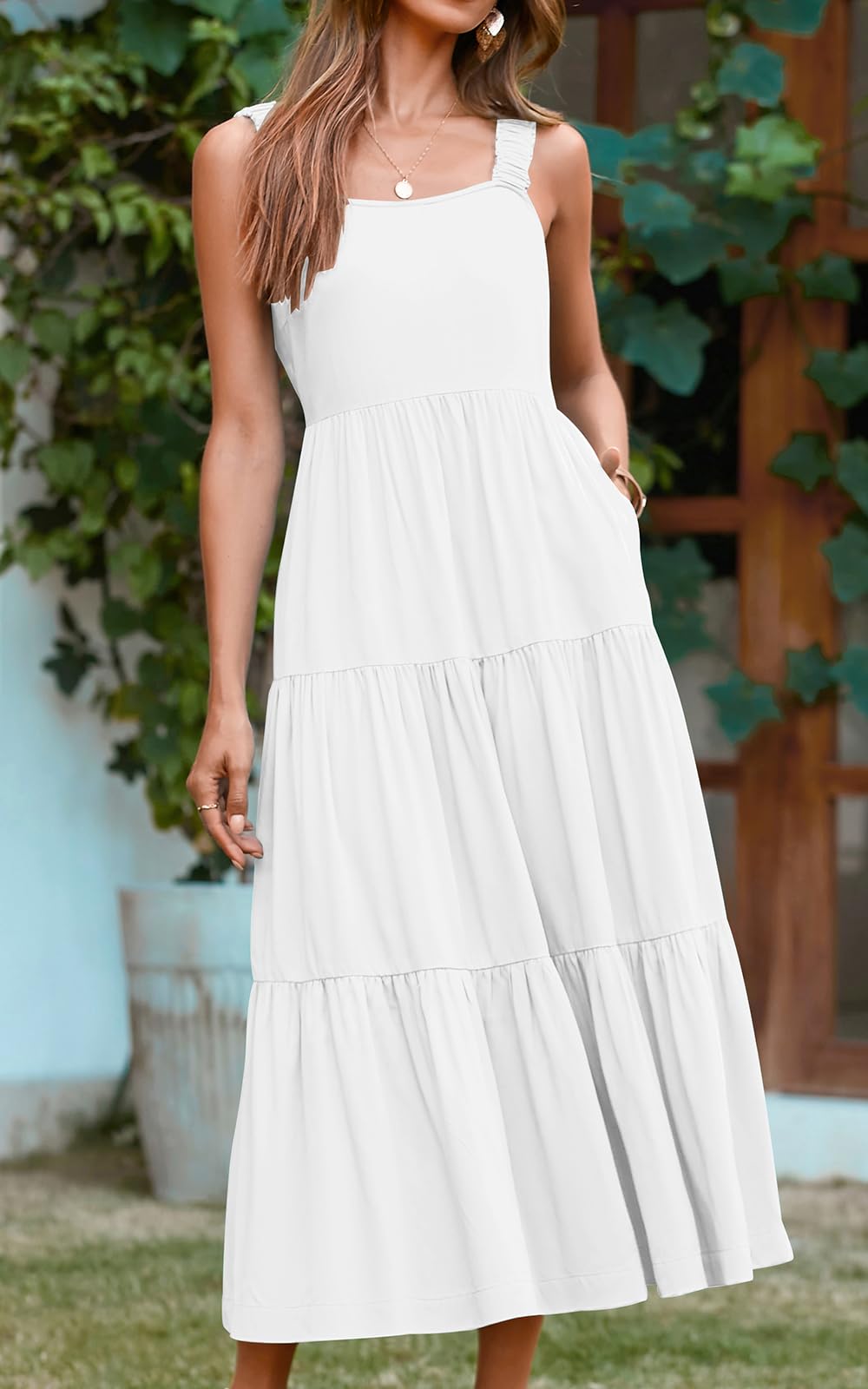 PRETTYGARDEN Women's 2025 Summer Casual Backless Maxi Dress - Flowy Tank Sun Dress for Beach Vacation, Party & Outdoor Activities