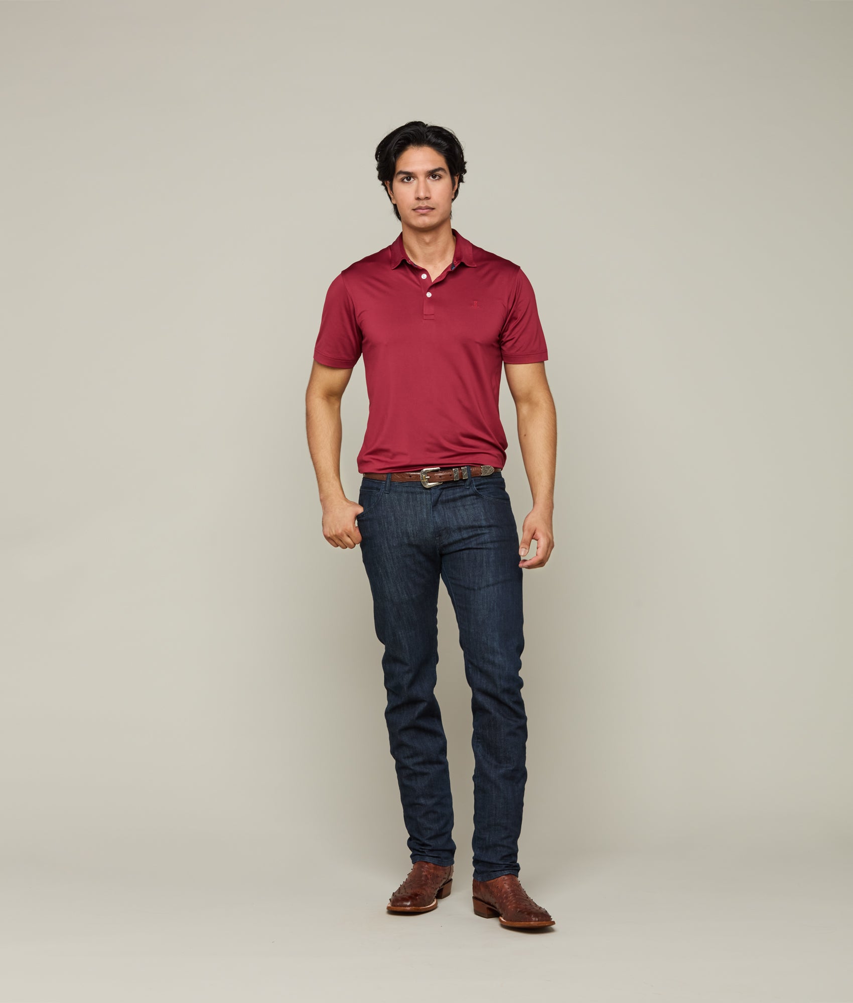 Lucchese Men's Texas A&M Maroon Golf Polo Shirt - Moisture Wicking Performance Shirt for Golf, Casual Wear & Outdoor Activities