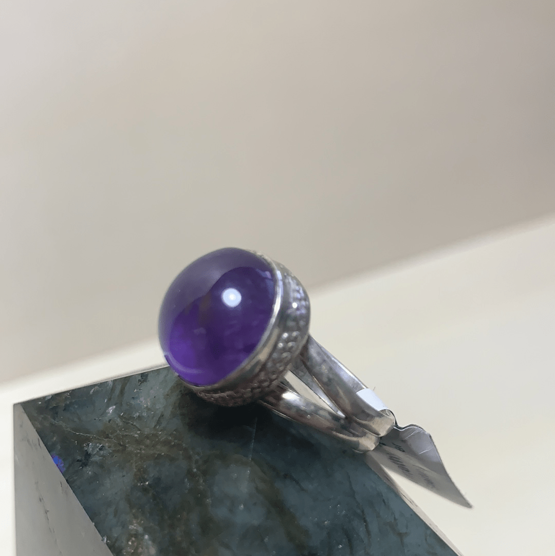 Natural Amethyst Sterling Silver Ring for Women Size 6.5 | Elegant Purple Gemstone Jewelry Gift for Birthday, Anniversary & Special Occasions