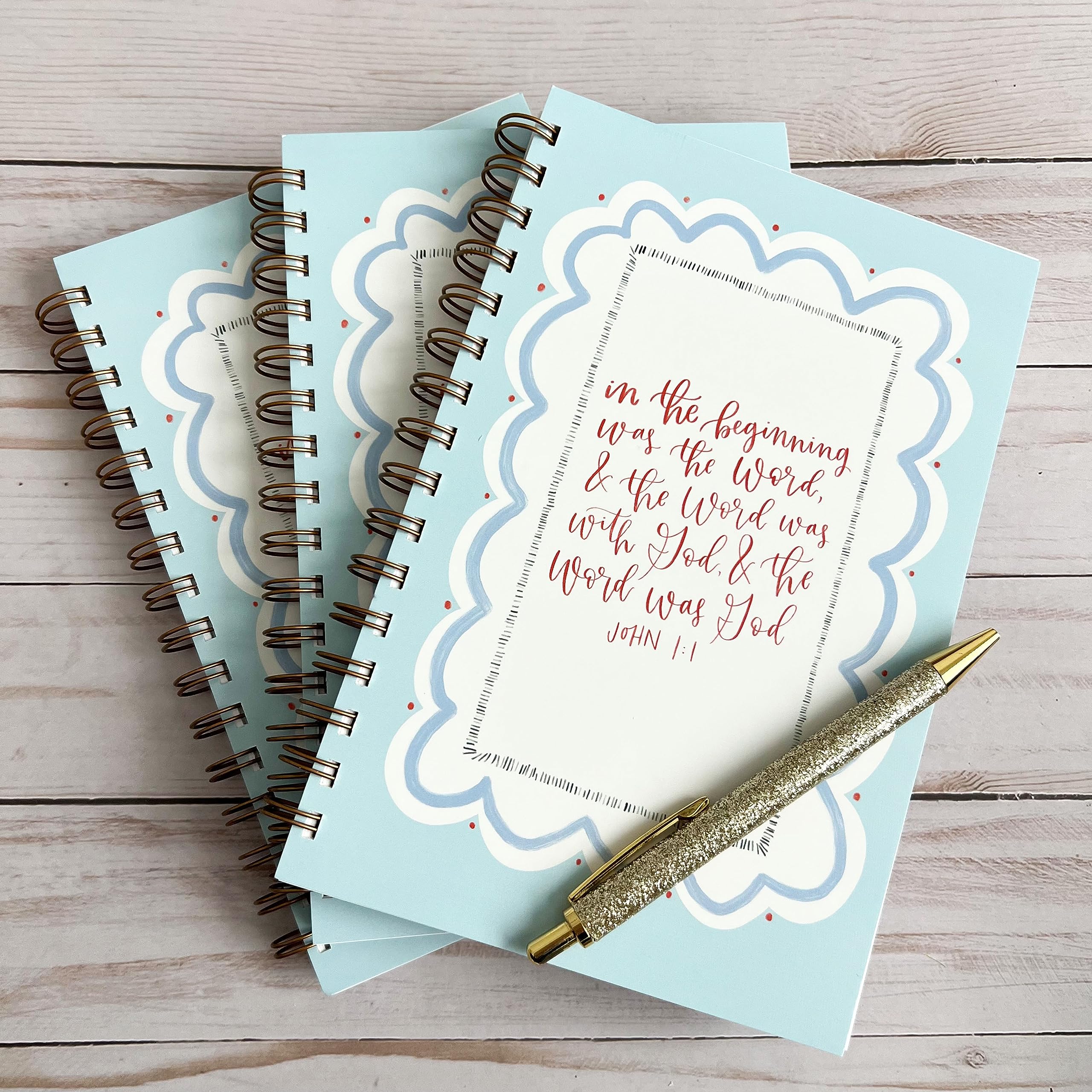 Christian Notebook for Bible Study & Prayer Journal - Spiral Bound Faith Journal with Soft Cover - Perfect for Bible Study, Prayer Notes & Daily Devotionals