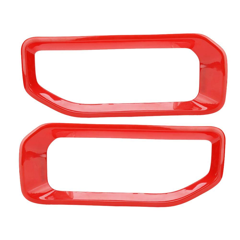 Acouto Red ABS Rear Fog Light Cover - Car Decoration Accessory for Jeep Wrangler JL 2018-2023 | Weatherproof Upgrade for Off-Road & Night Driving Safety
