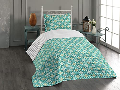 Green Teal White