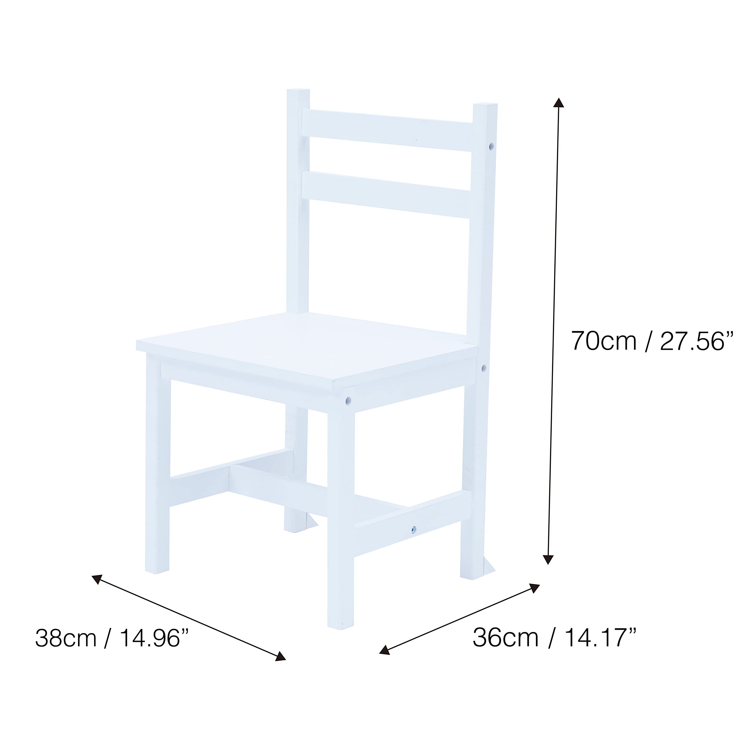 Fantasy Fields White Kids Wooden Desk and Chair Set with Tabletop Storage - Perfect for Study, Homework, and Arts & Crafts in Children's Bedroom or Playroom