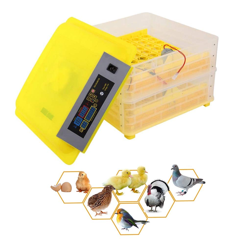Automatic Egg Incubator for 112 Eggs - Digital Poultry Hatcher with LED Light for Chicken, Duck, Goose, Pigeon & Quail Eggs (110V) | Perfect for Home Farming, Backyard Poultry & Small Hatcheries