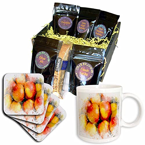 3D Rose Watercolor Red Apples Image - Coffee Gift Basket for Holidays, Housewarming, Office Decor (cgb_349393_1) | Perfect for Kitchen Decor, Coffee Lover Presents & Corporate Gifts