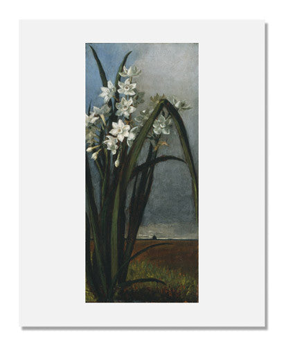 Elizabeth Lyman Boott Painting - Narcissus on the Campagna Italian Landscape Art Print - Romantic Floral Wall Decor for Living Room, Bedroom & Office