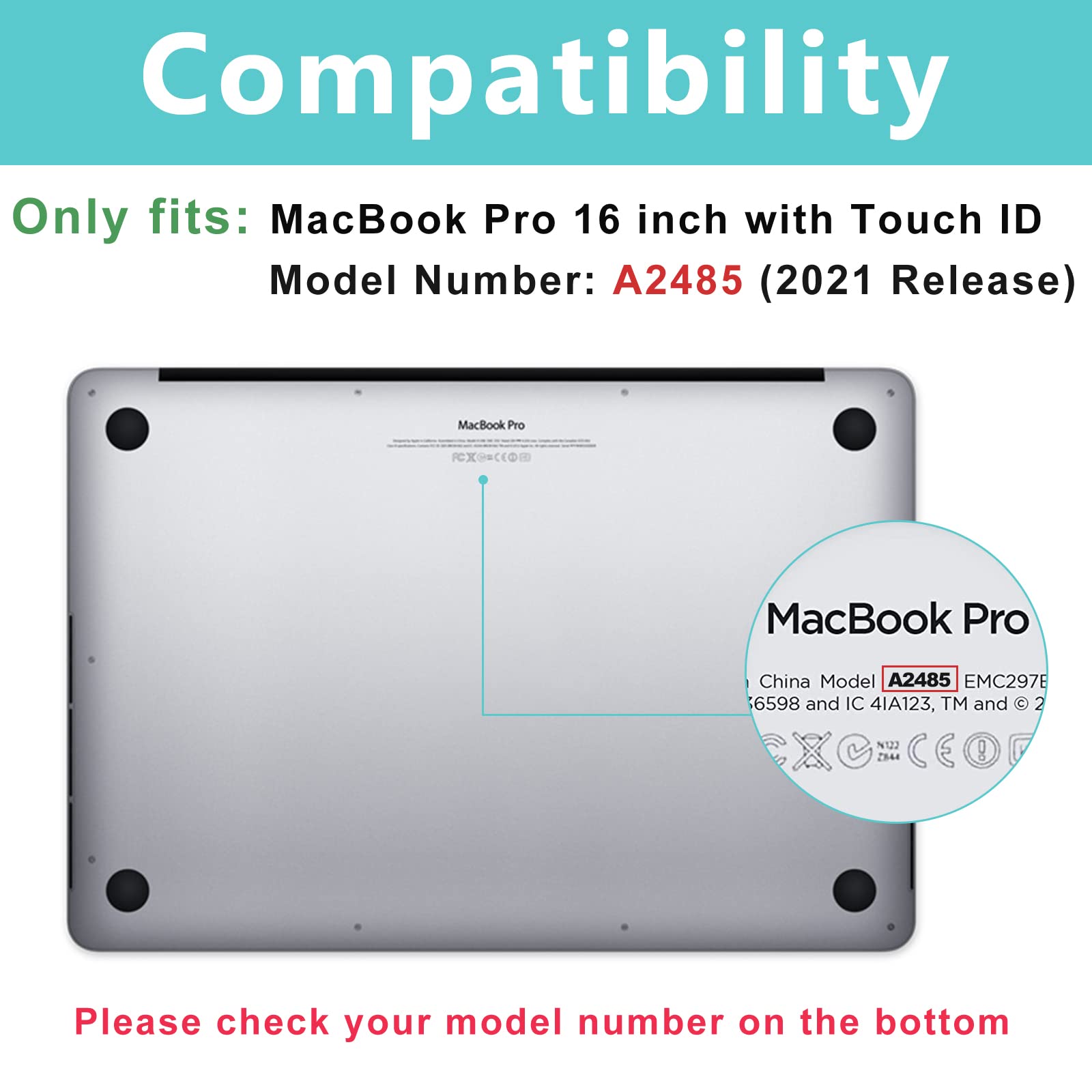ProCase Hard Shell Protective Case for MacBook Pro 16 Inch (2021-2023) - Shockproof & Scratch Resistant Cover with Keyboard Cover - Perfect for Travel, Office & School Use