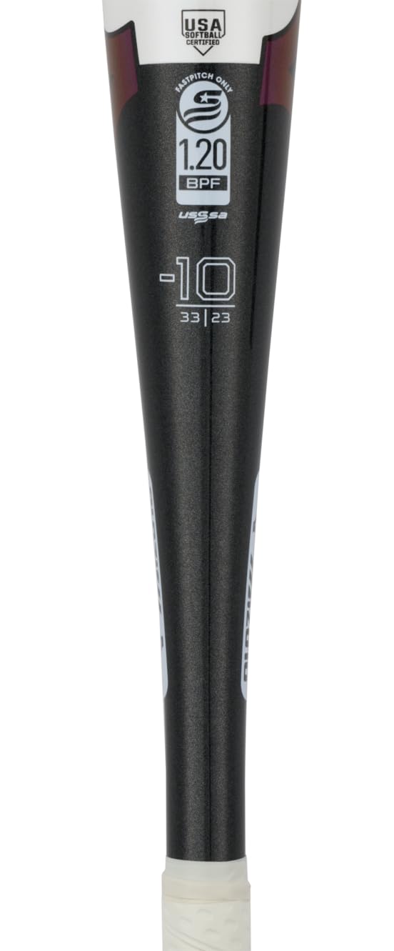 Mizuno CRBN1 Fastpitch Softball Bat (-10 Drop) | Women's Composite Fastpitch Bat | White & Black Color | 32 Inch Length | Perfect for Competitive Fastpitch Games & Tournaments