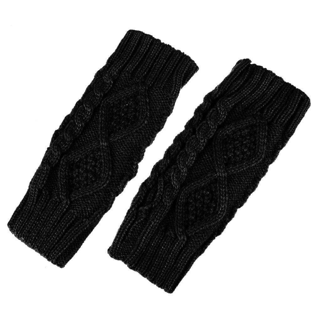 Novawo Women's Winter Arm Warmers - Fingerless Gloves Hand Crochet for Cold Weather, Outdoor Activities & Fashion Accessories