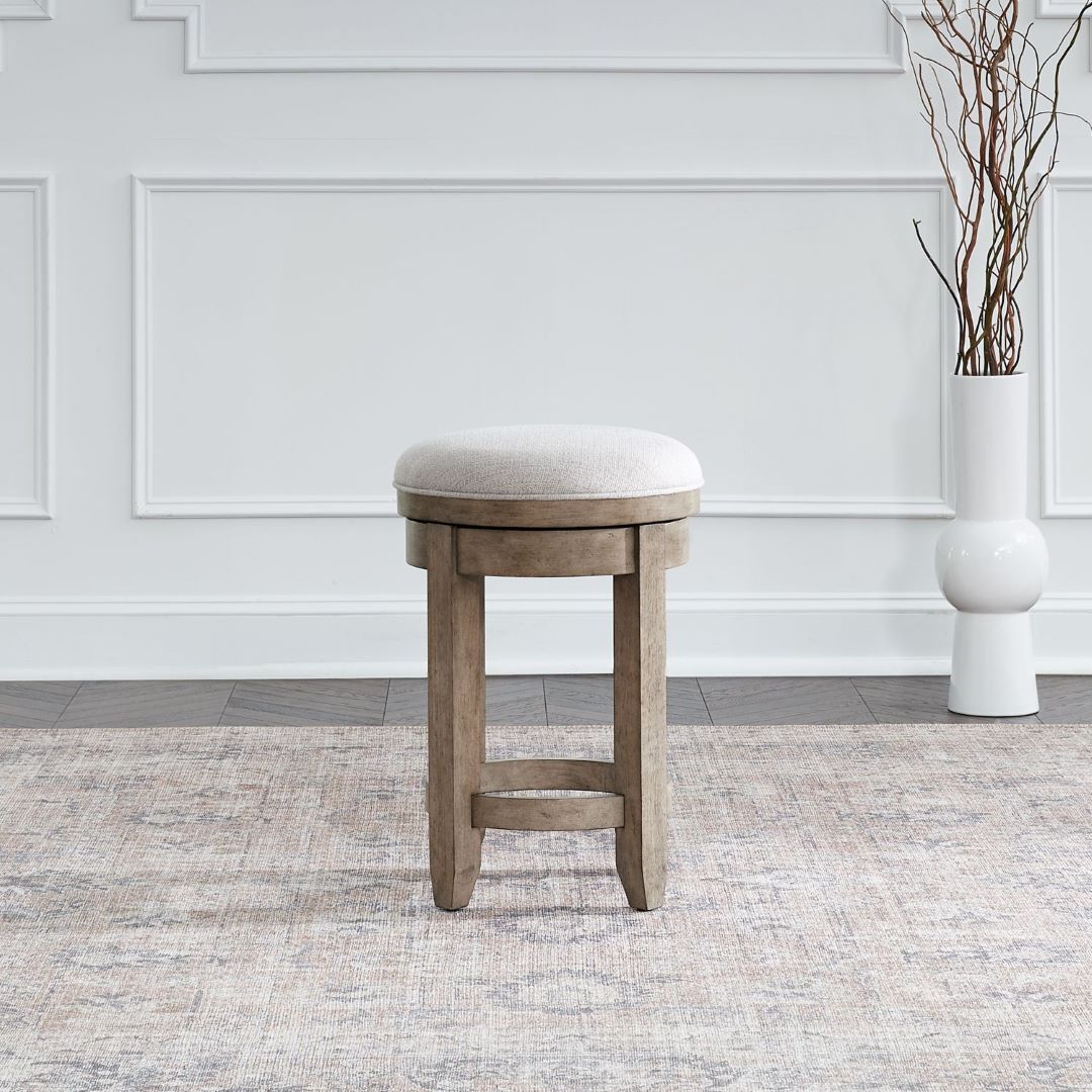 Modern Millstone Console Table with 2 Stools - Entryway, Hallway & Living Room Furniture for Home Decor