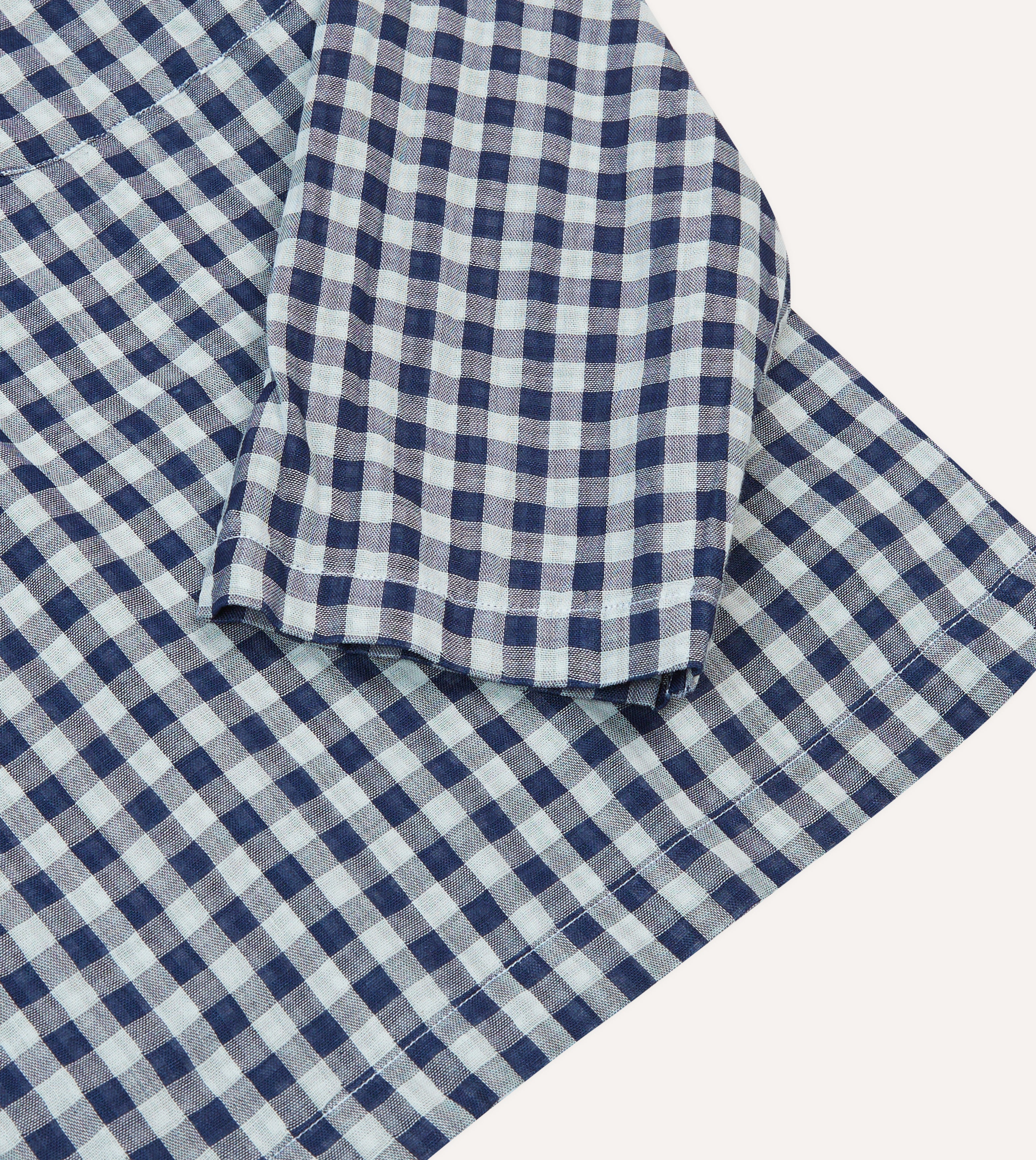Navy Blue Gingham Cotton Reversible Smock Top - Women's Stylish & Comfortable Kitchen Apron for Cooking, Baking & Gardening
