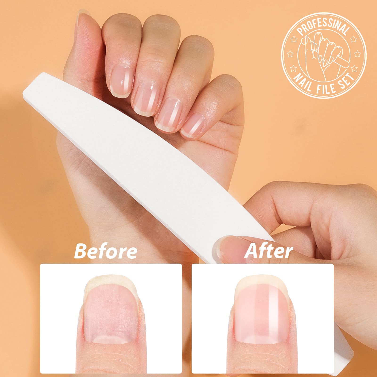 Teenitor Nail File Buffer Set - Shape & Shine Nails for Home & Salon Use