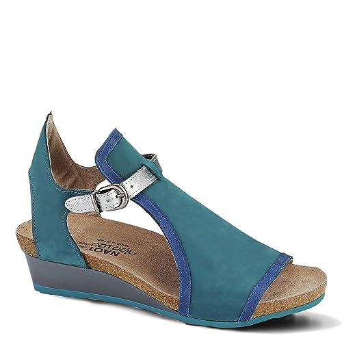 Teal Nubuck/Oily Blue Nubuck/Silver Luster Lthr