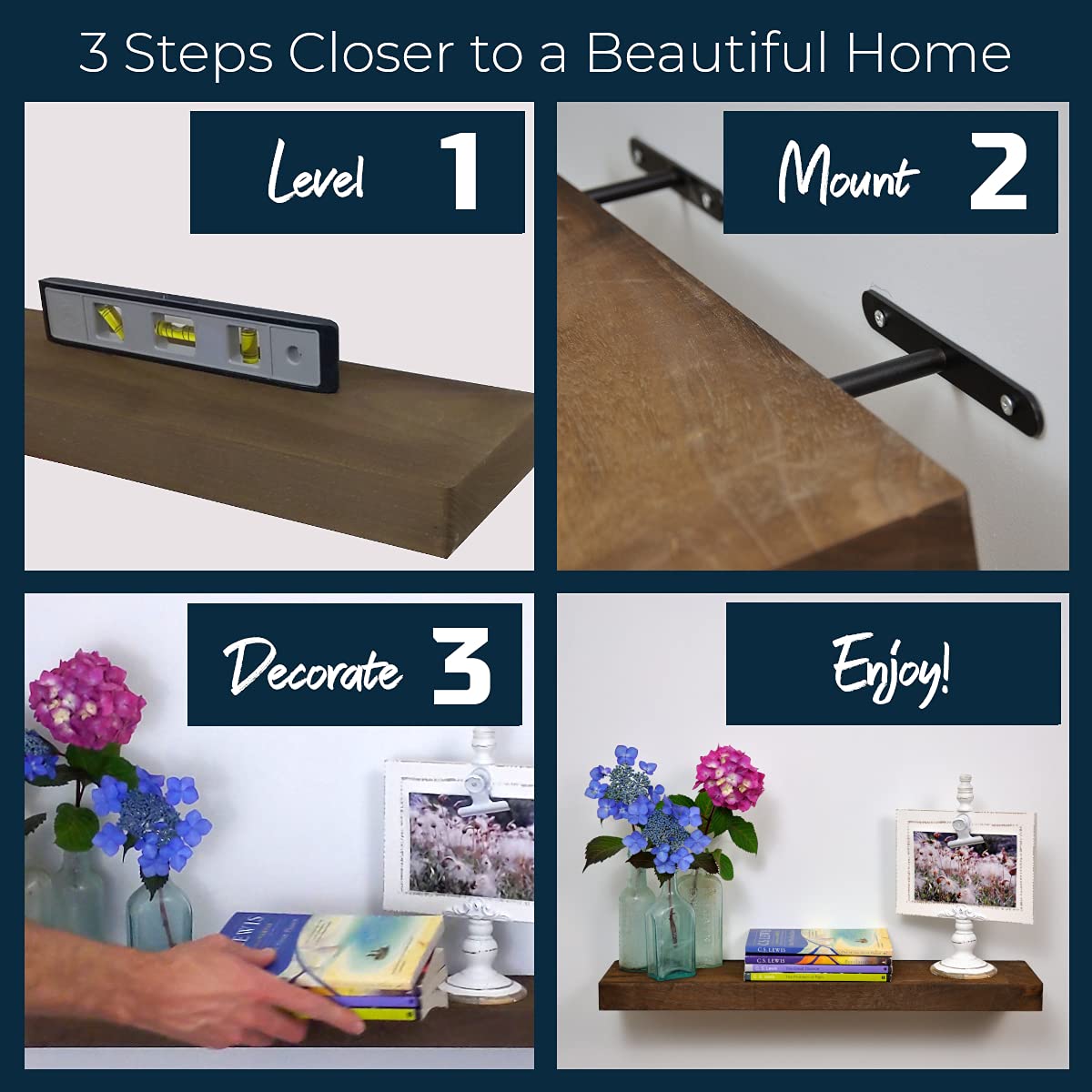 Rustic Floating Shelf 16