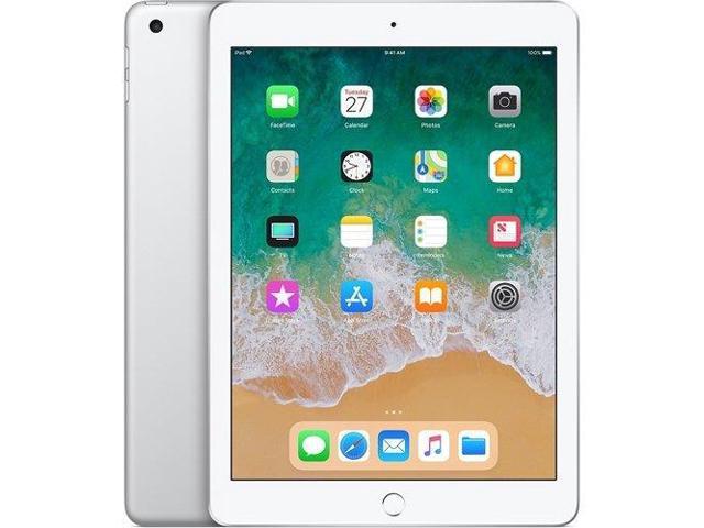 Apple iPad 9.7-inch 6th Generation 128GB Wi-Fi Silver (MR7K2LL/A A1893) - Perfect for Work, Study & Entertainment