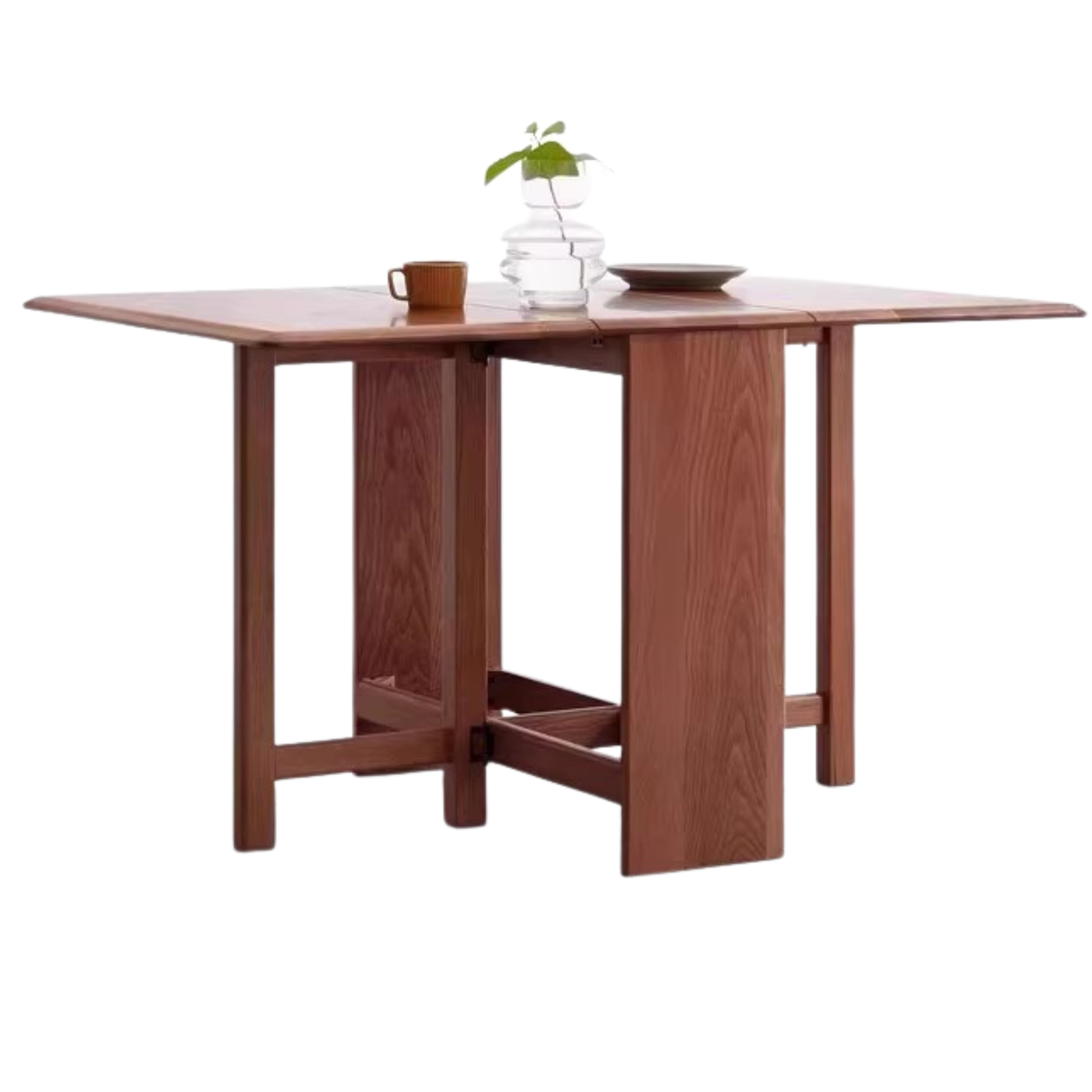 51.1x31.42x29.5 inch / 130x80x75cm / Walnut color / folding dining table
