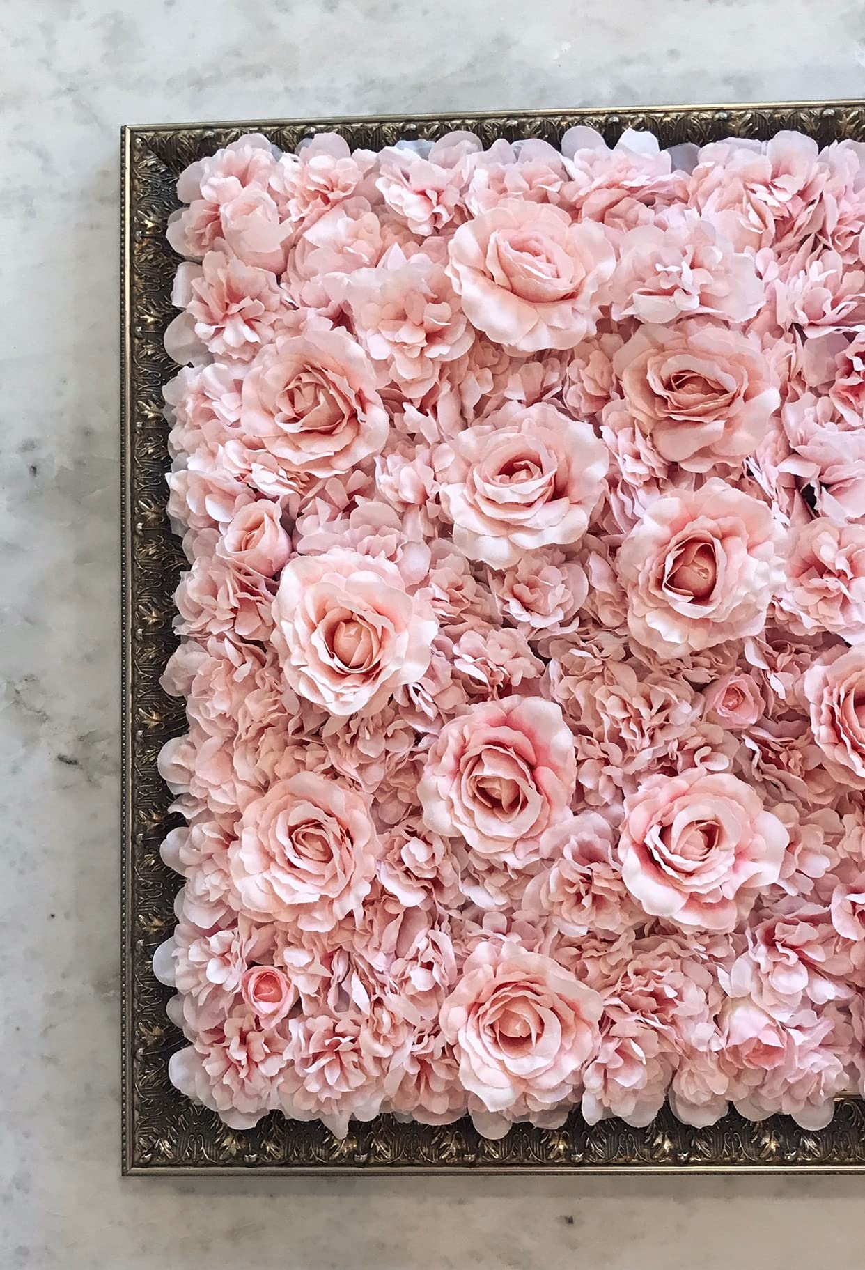 6 Pack Flower Panels for Wall Decor - 24x16 Inch Artificial Flower Backdrop for Weddings, Bridal Showers, Baby Showers & Events - Gradient Pink Floral Wall Panels | Perfect for Photo Booths, Party Backgrounds & Home Decor