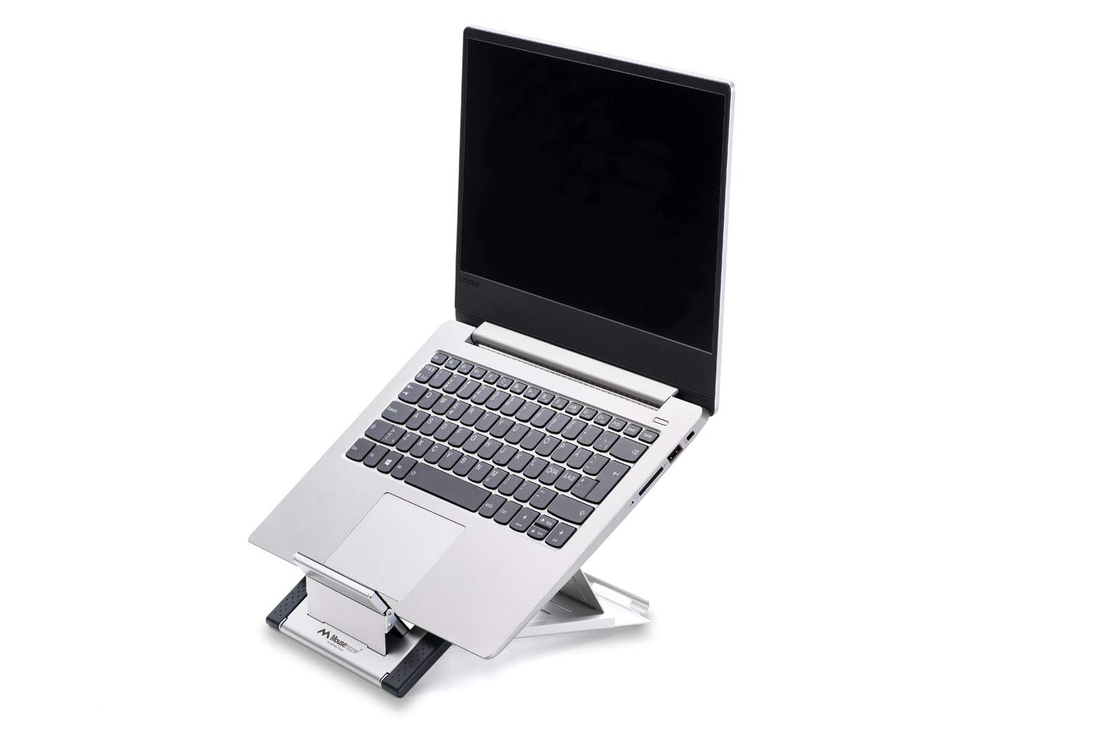 Ergonomic Slim Portable Laptop Stand for MacBook & Tablet - Adjustable Height Aluminum Computer Stand for Desk, Home Office, Travel & Coffee Shop Use
