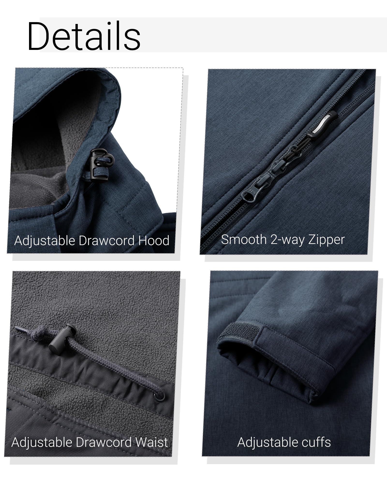 **Outdoor Ventures Women's Softshell Jacket - Fleece Lined Windbreaker with Removable Hood, Insulated & Waterproof for Hiking, Camping & Winter Activities**