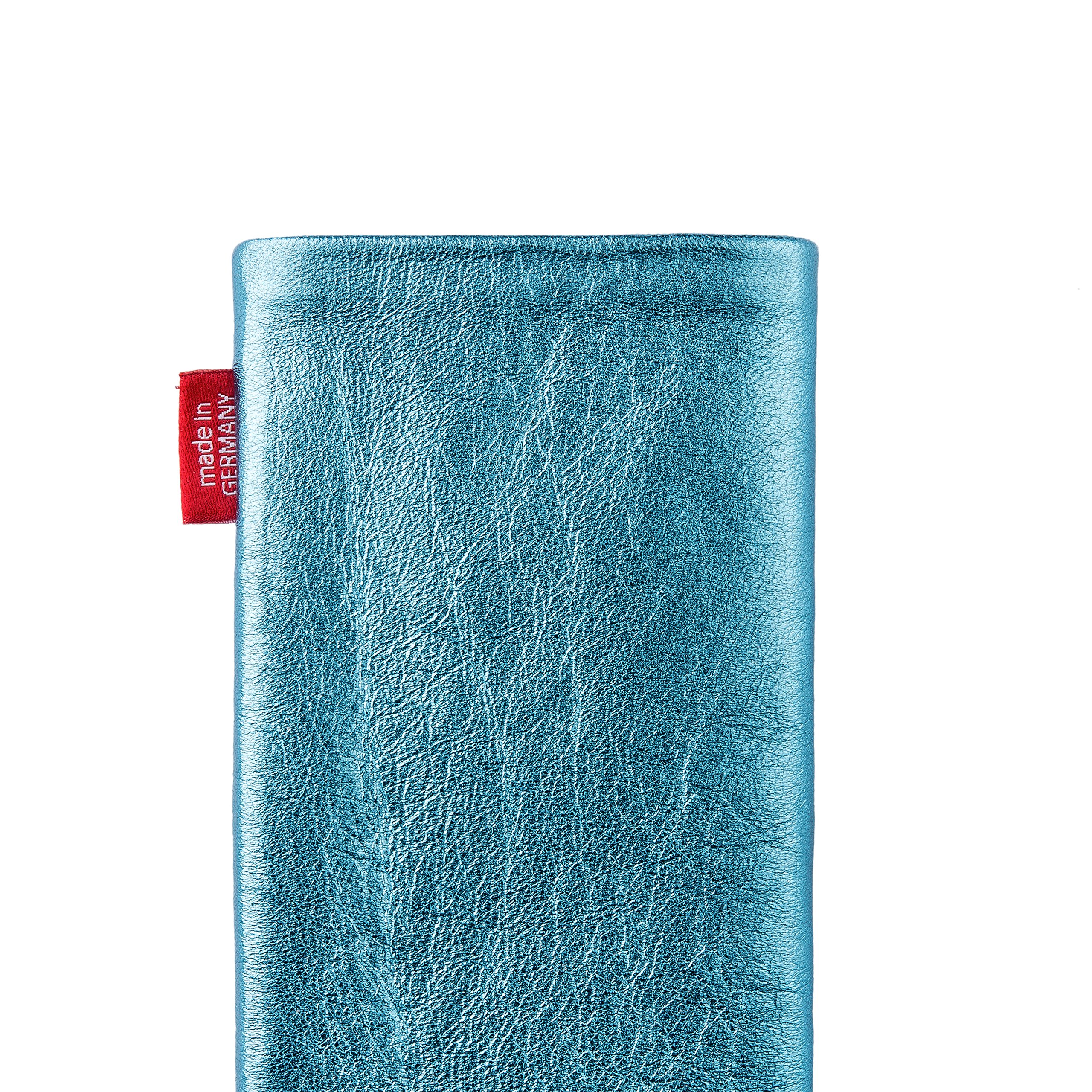 Premium Groove Turquoise Genuine Nappa Leather Case for Sony Xperia 1 II - German Crafted Custom Fit Sleeve with Microfiber Lining for Screen Protection | Perfect for Business Professionals & Travel Enthusiasts